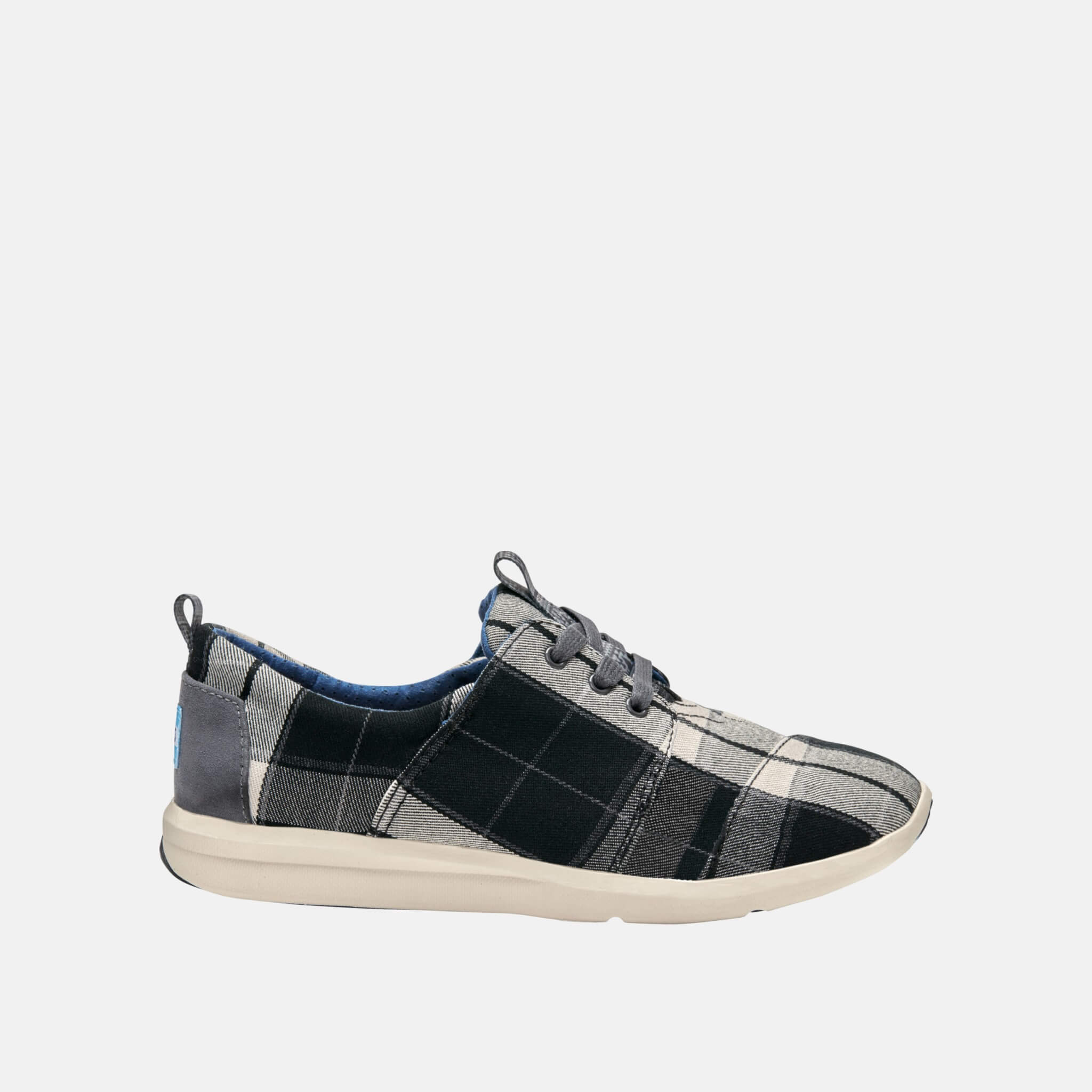 Toms Plaid Del Rey Black/White