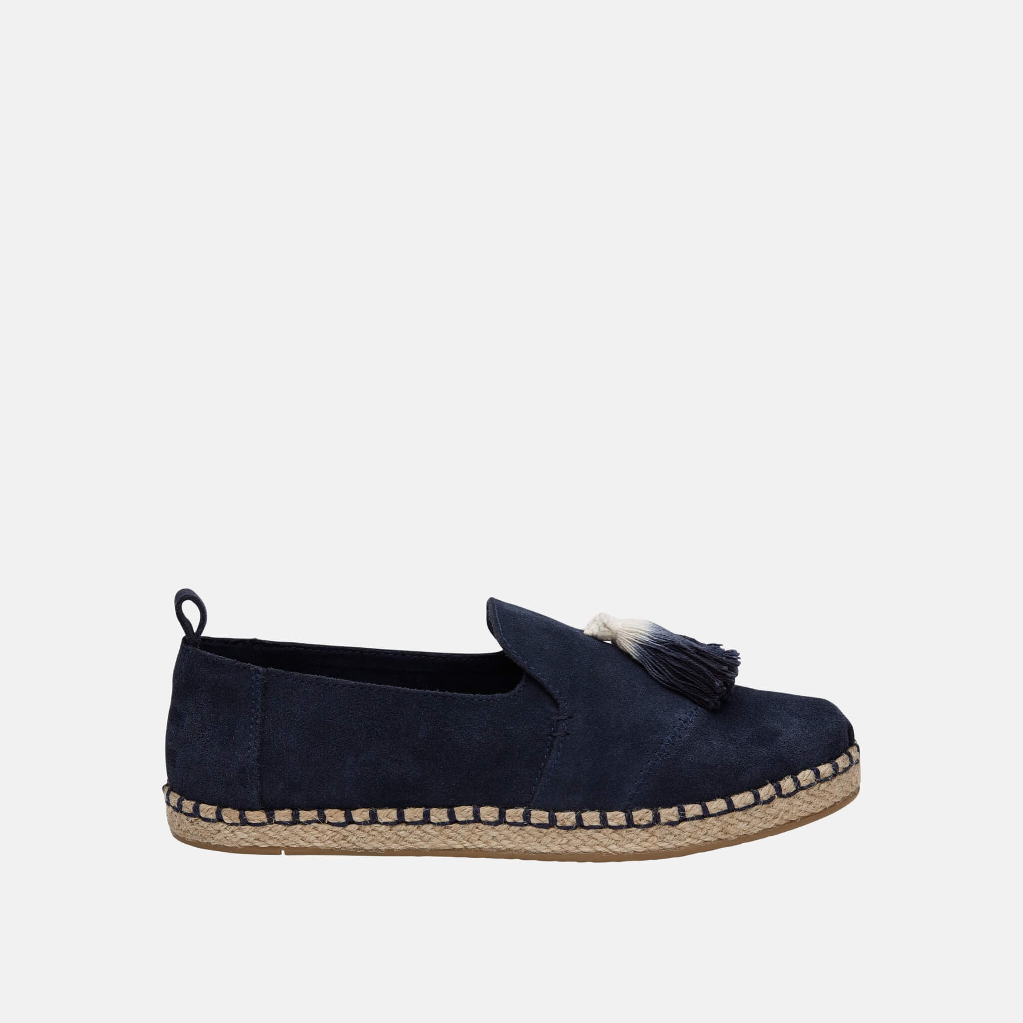 Toms Tassel Suede Deconstructed Alpargata Blue
