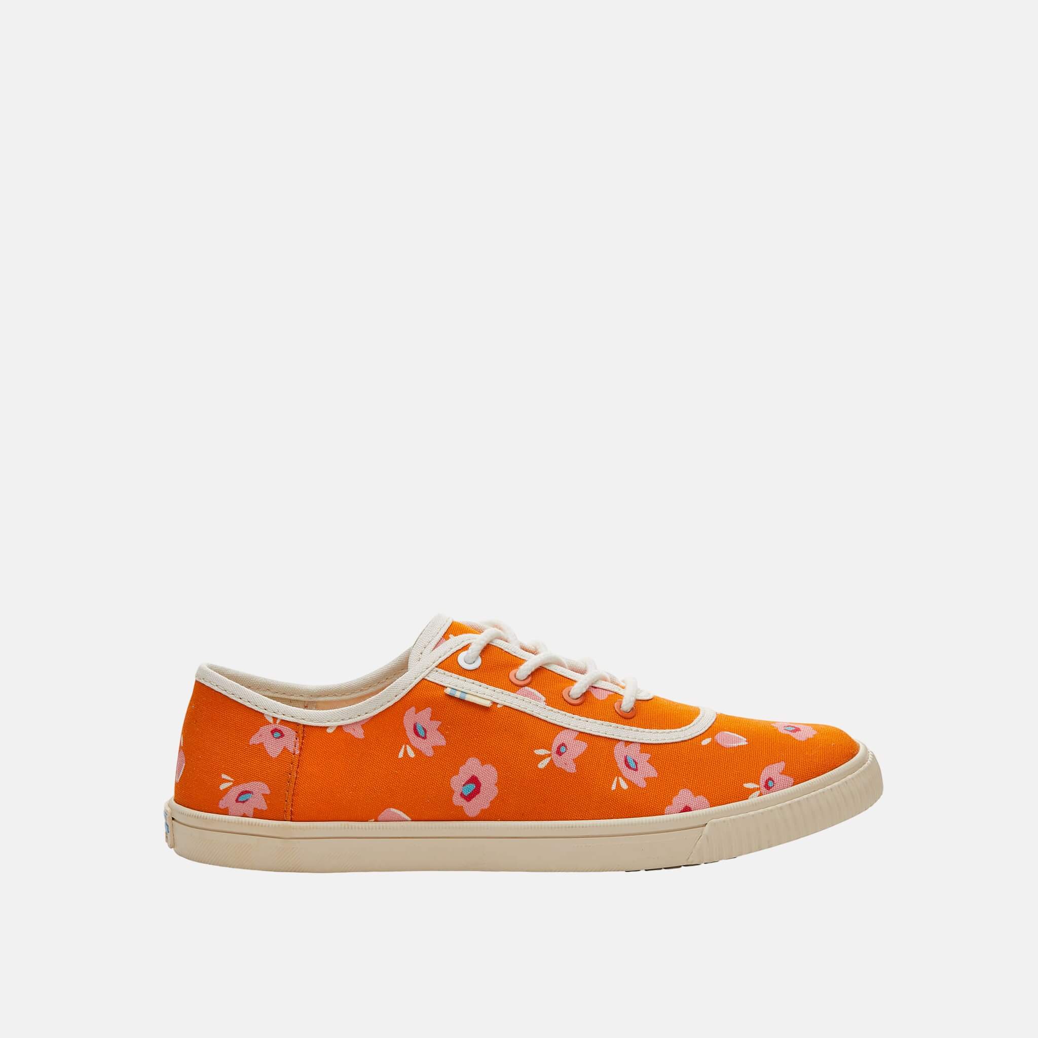 Toms Flower Print Carmel Sneakers Orange