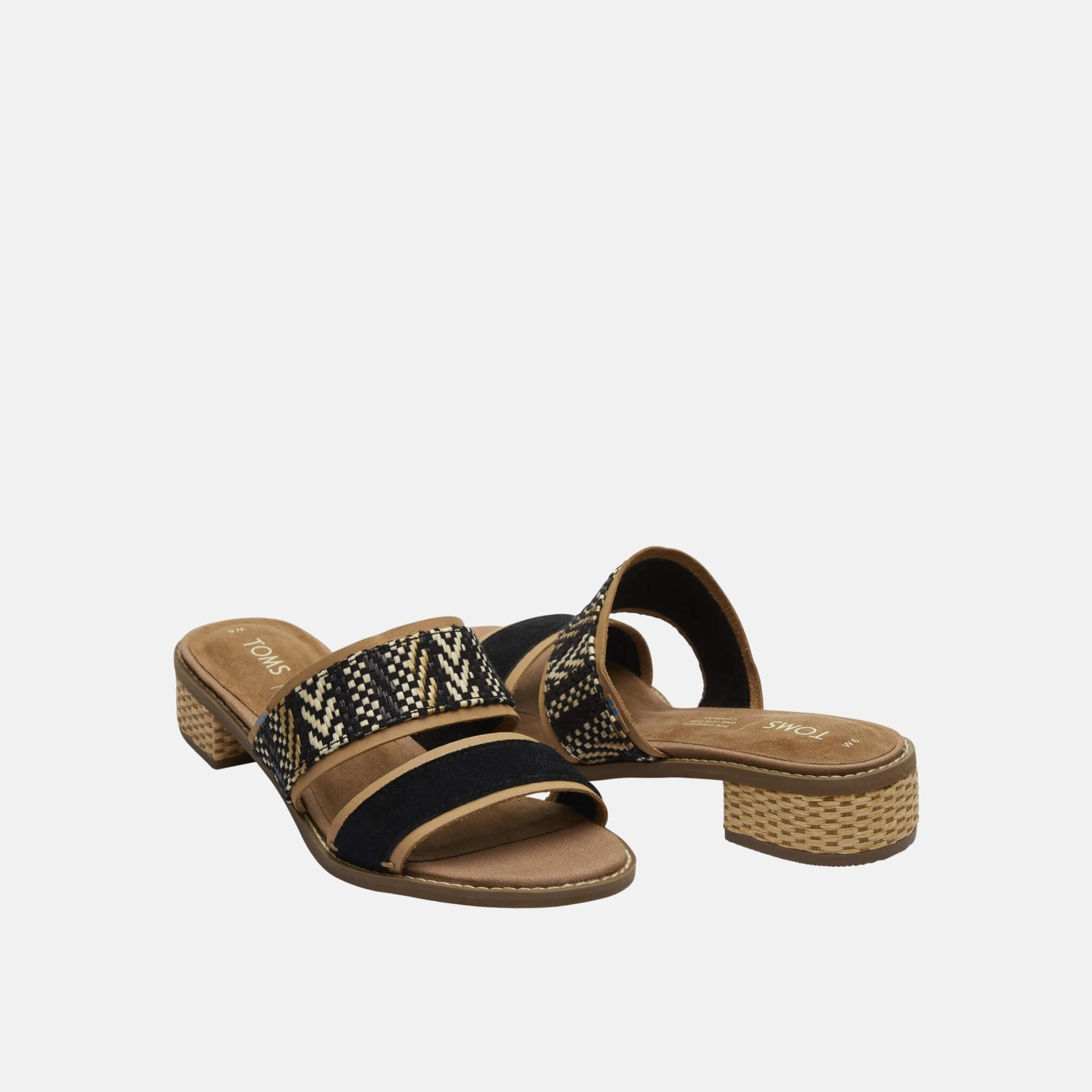 Toms Mariposa Sandals Black/White