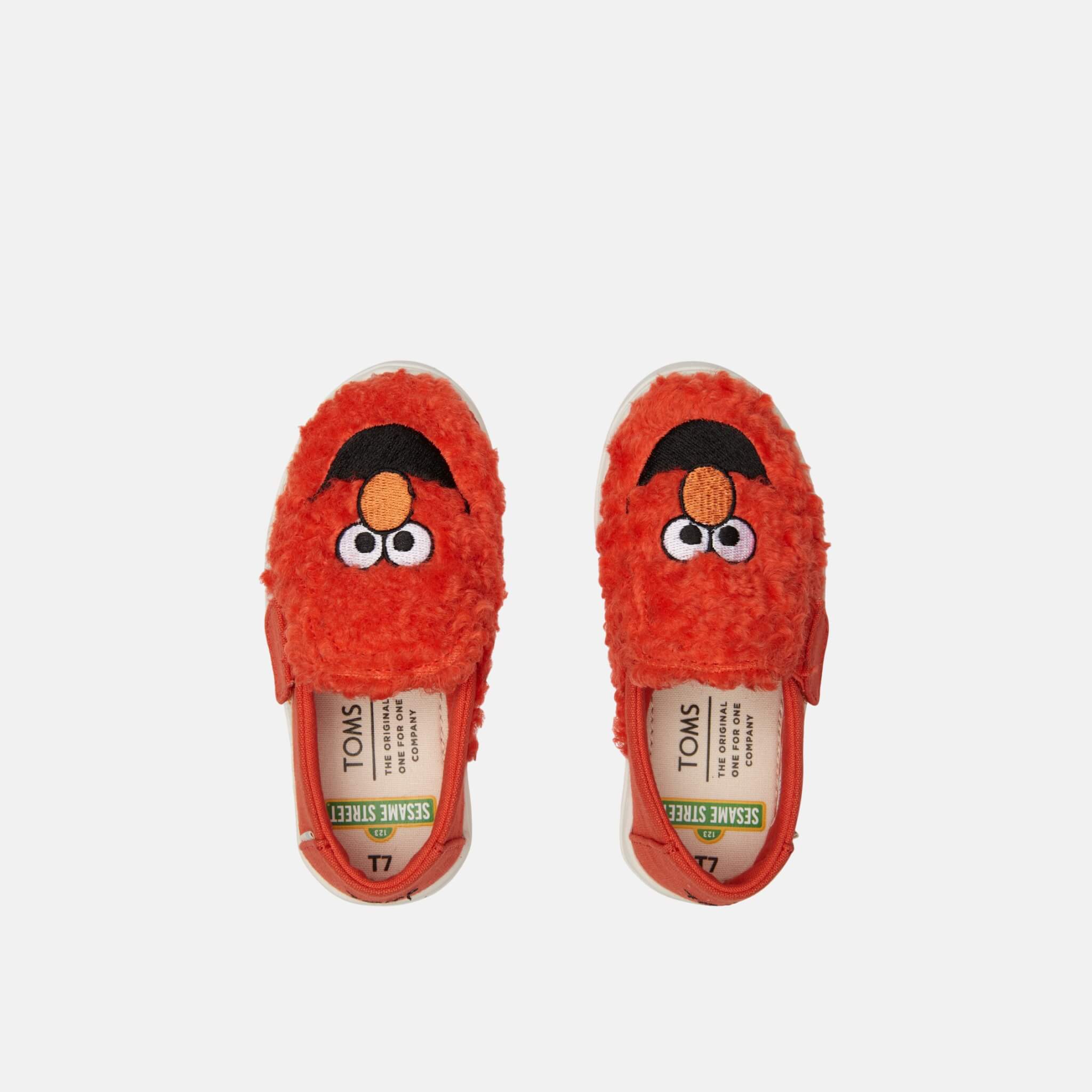 Toms Sesame Street Elmo Tiny Luca Slip-on Red