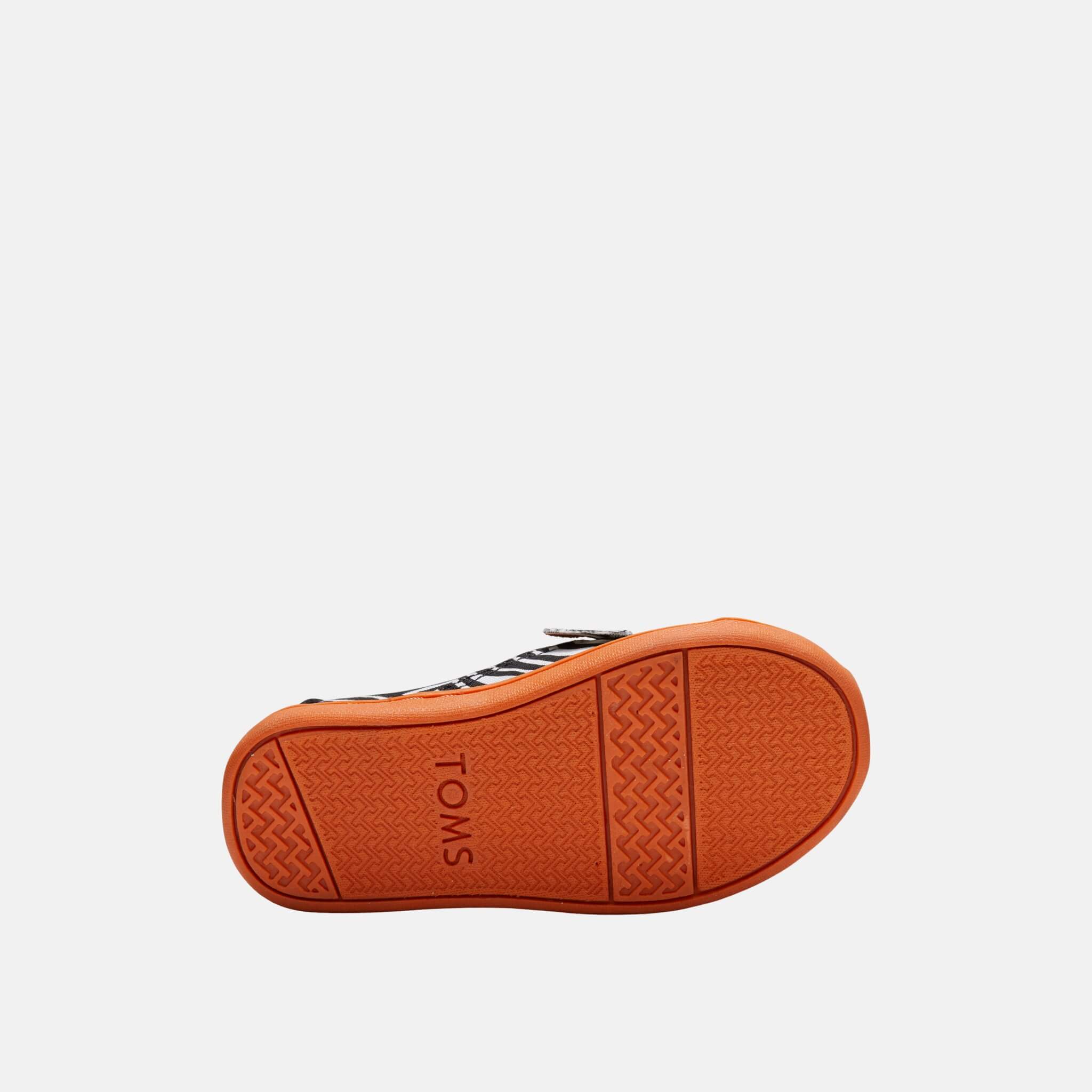 Toms Tiny Alpargata Twin Gore Black/White
