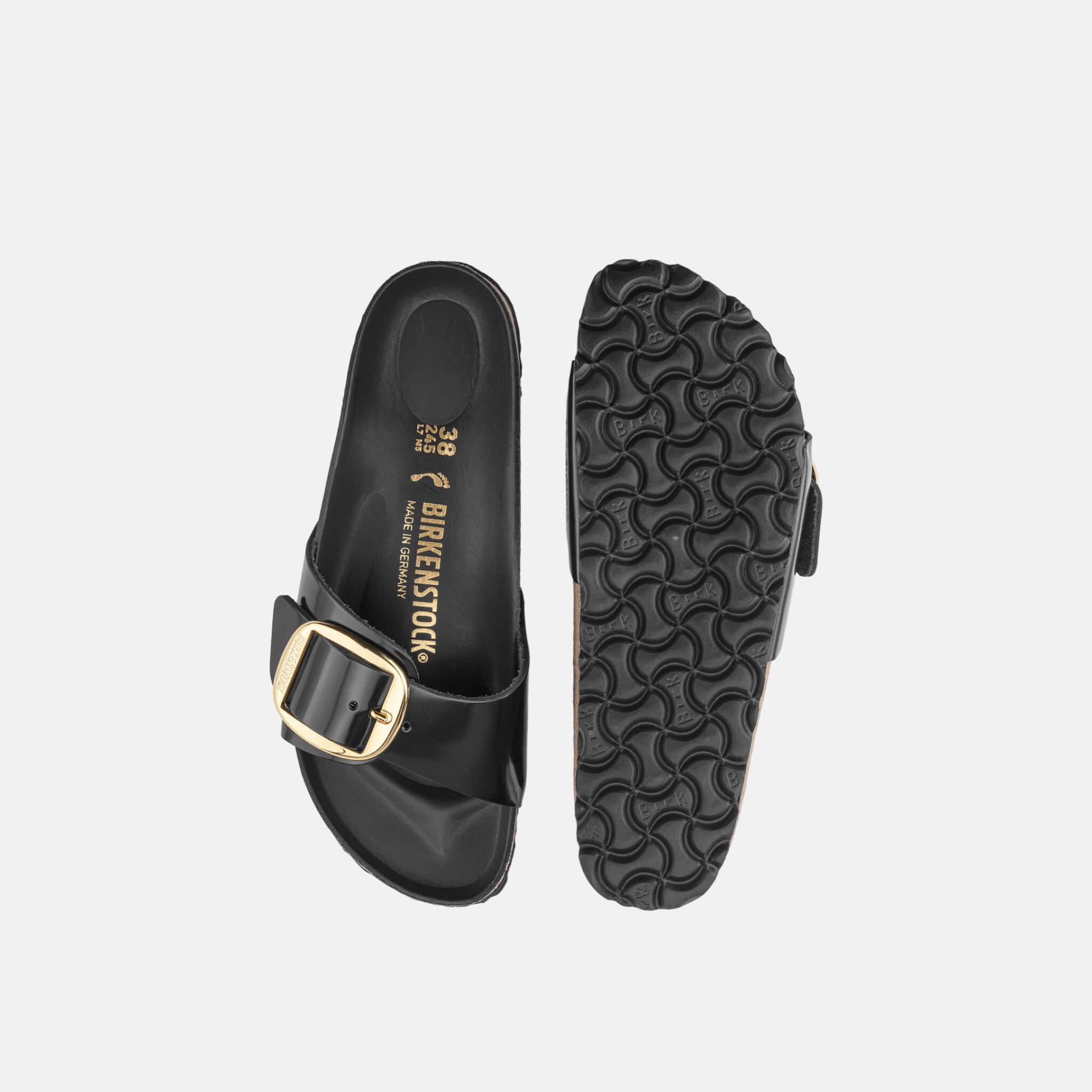 Birkenstock Madrid Big Buckle High Shine Leather Regular