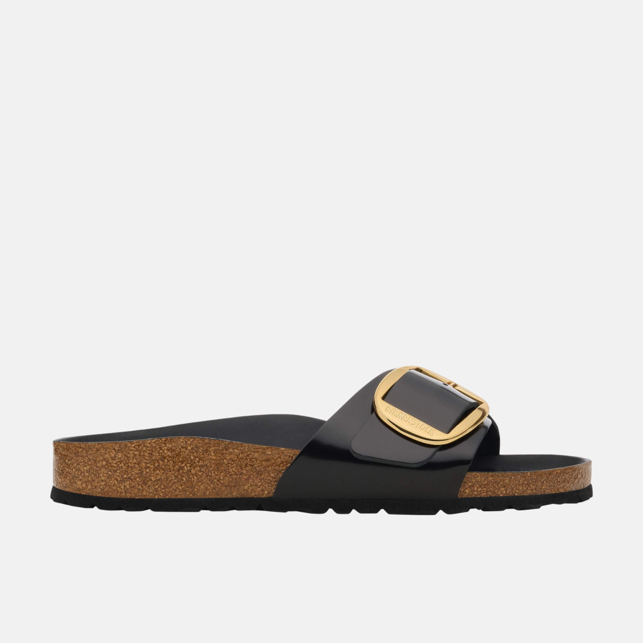 Birkenstock Madrid Big Buckle Natural Leather Patent Narrow