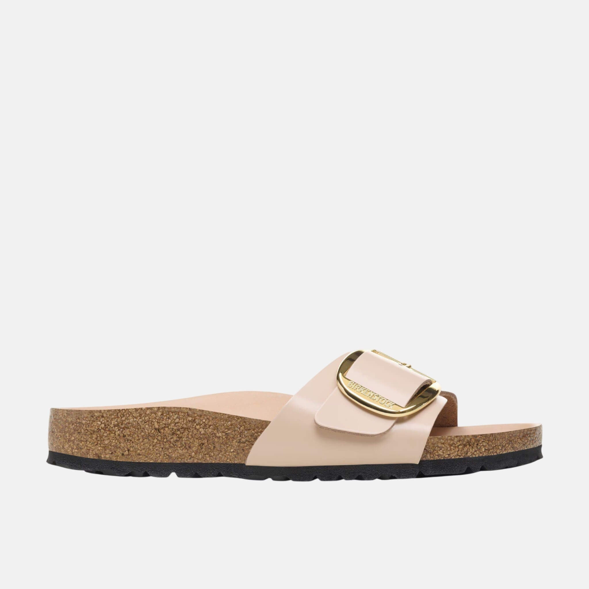 Birkenstock Madrid Big Buckle Natural Leather Patent Regular