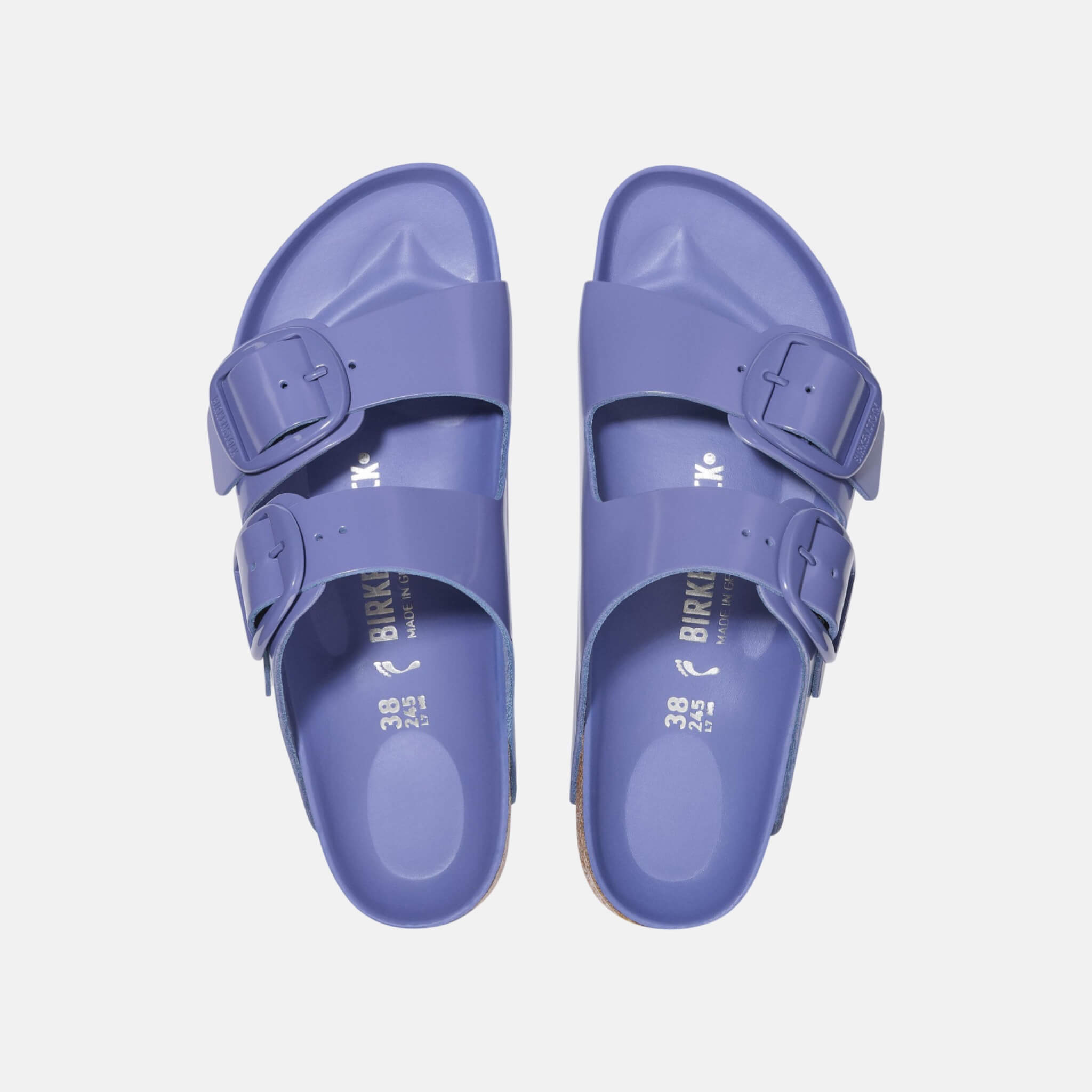 Birkenstock Arizona Big Buckle Natural Leather Patent Regular