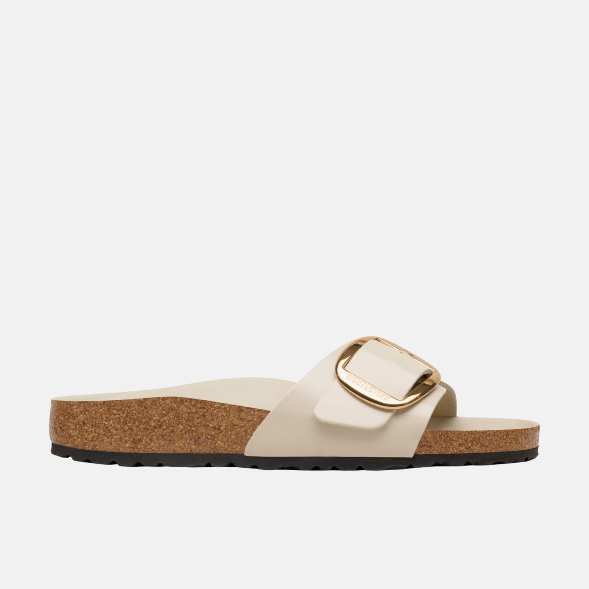 Birkenstock Madrid Big Buckle Natural Leather Patent Narrow