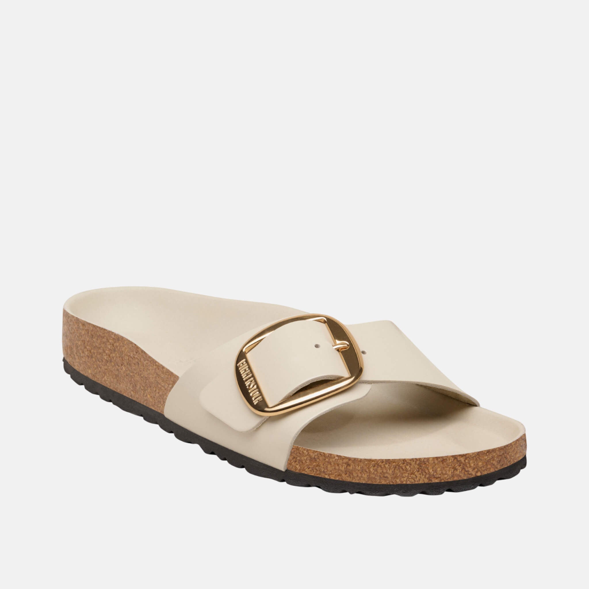 Birkenstock Madrid Big Buckle Natural Leather Patent Narrow