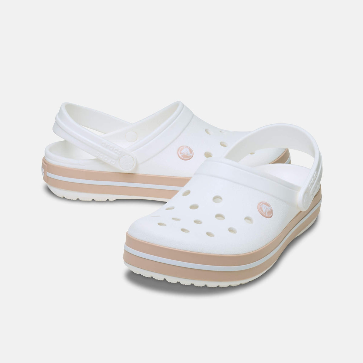 Crocs Crocband White/Pink Caramel