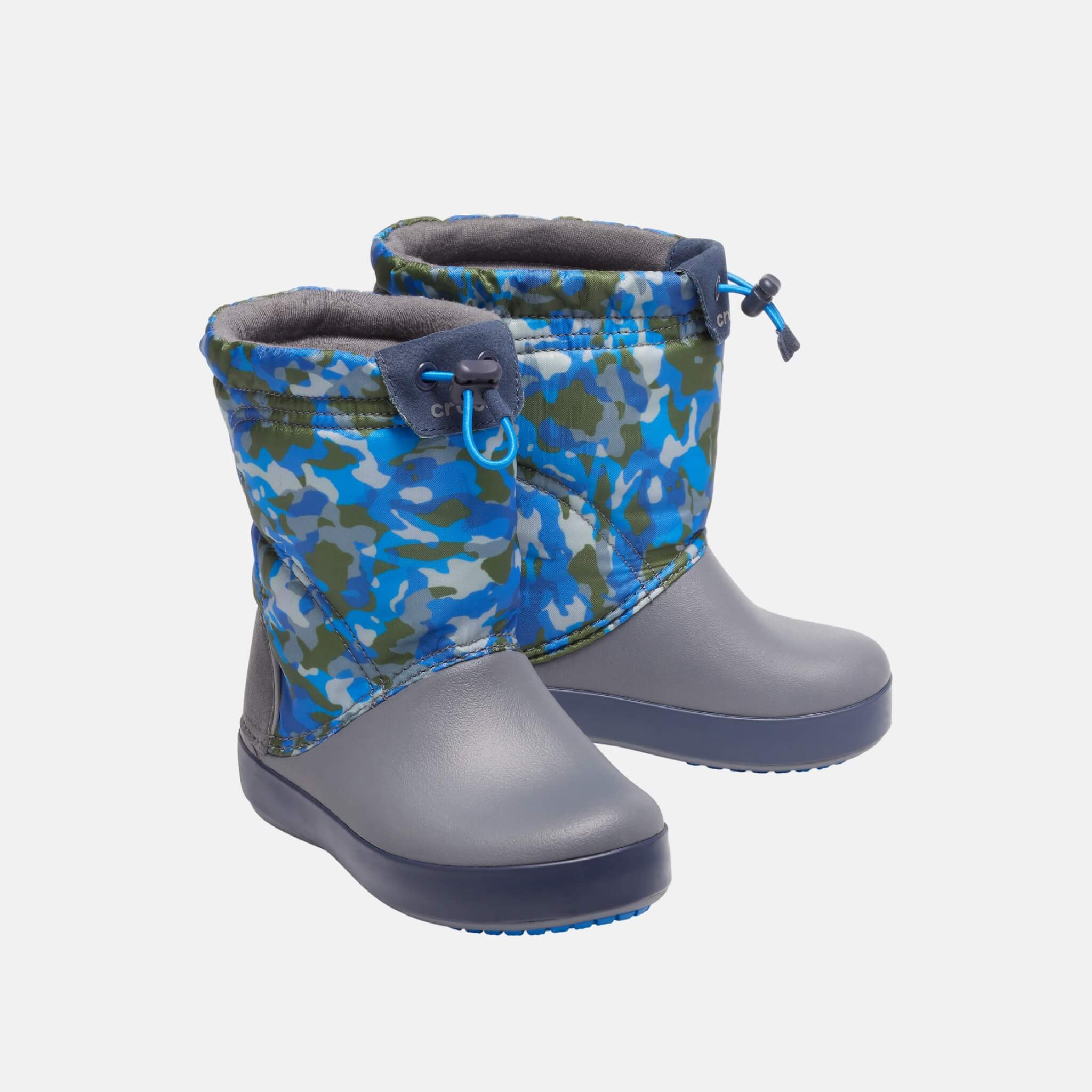 Crocs Crocband LodgePoint Graphic Winter Boot Kids Army Green/Charcoal