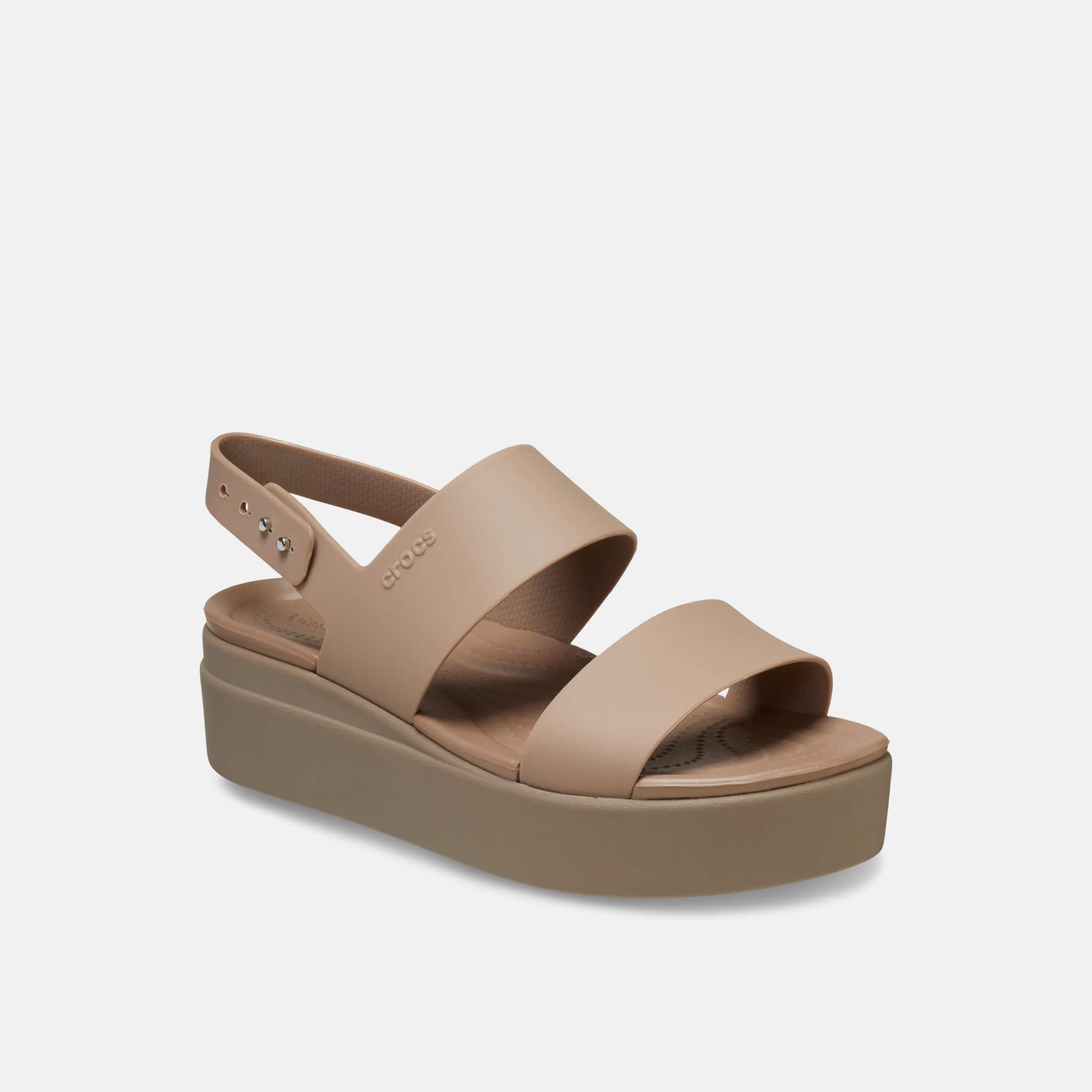 Crocs Brooklyn Low Wedge Latte/Mushroom