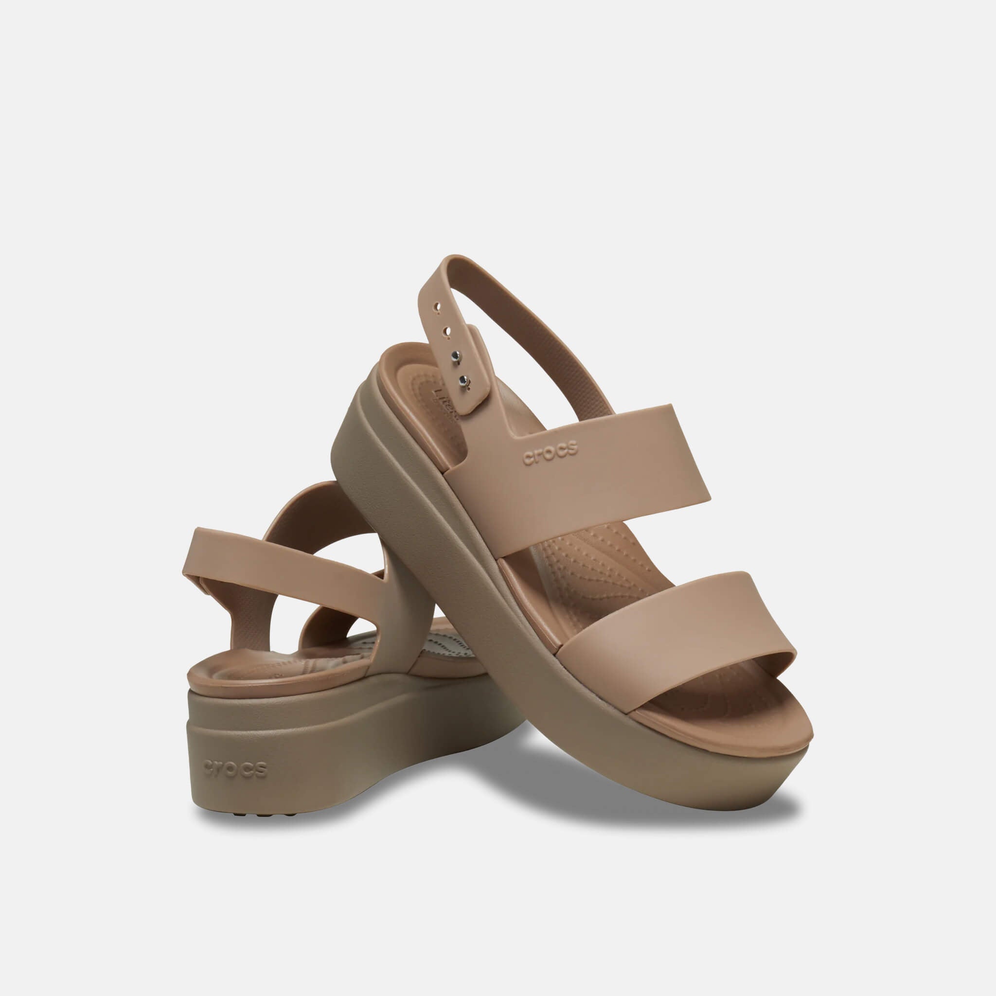 Crocs Brooklyn Low Wedge Latte/Mushroom