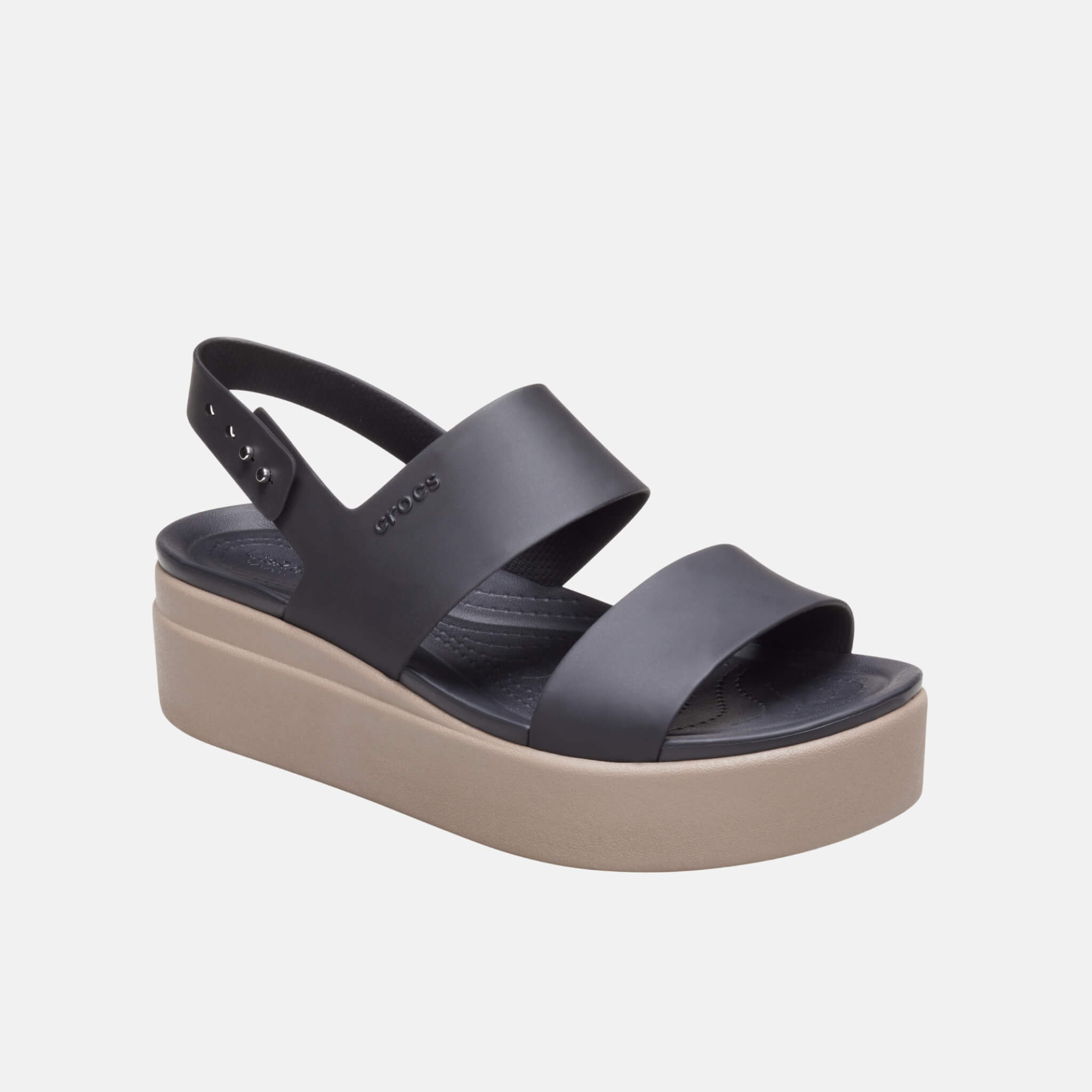 Crocs Brooklyn Low Wedge Black/Mushroom