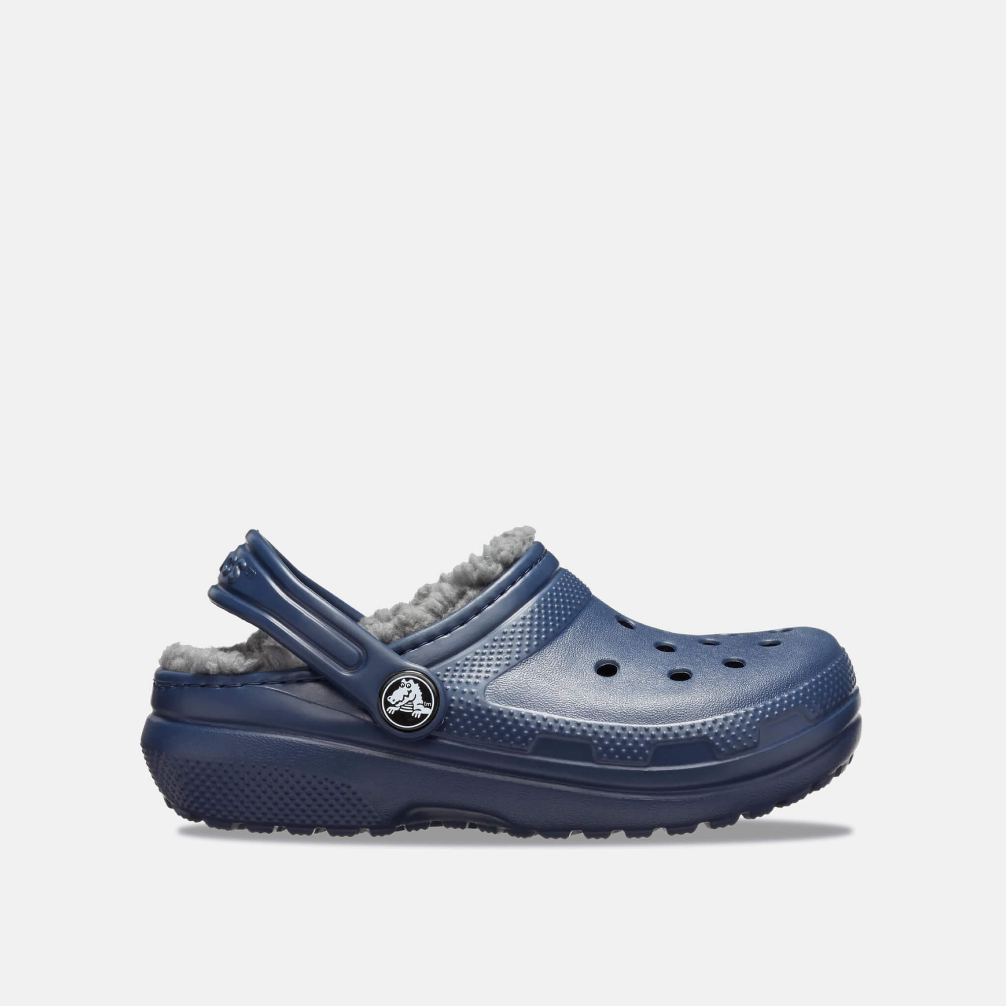 Crocs Kids Classic Lined Clog Navy/Charcoal