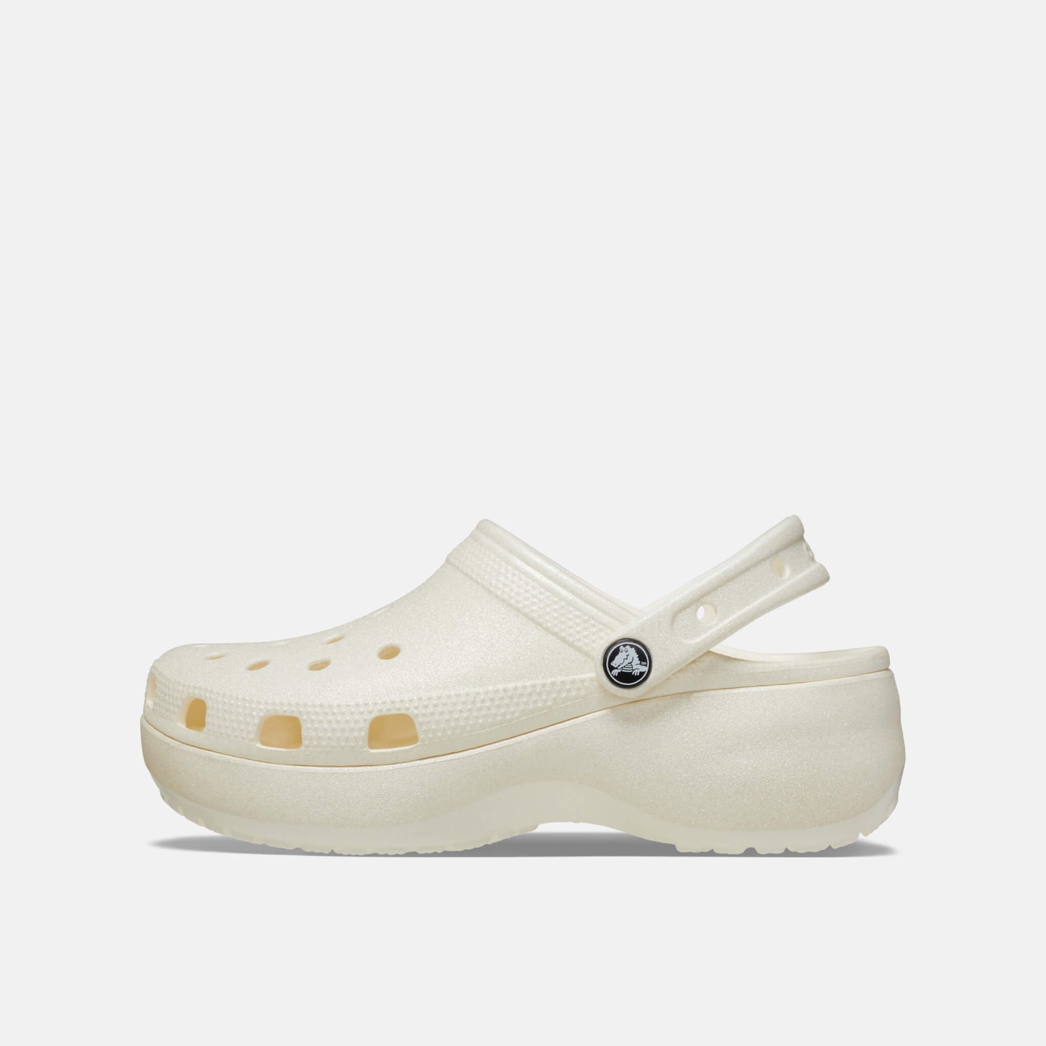 Crocs Classic Platform Glitter Clog Chalk