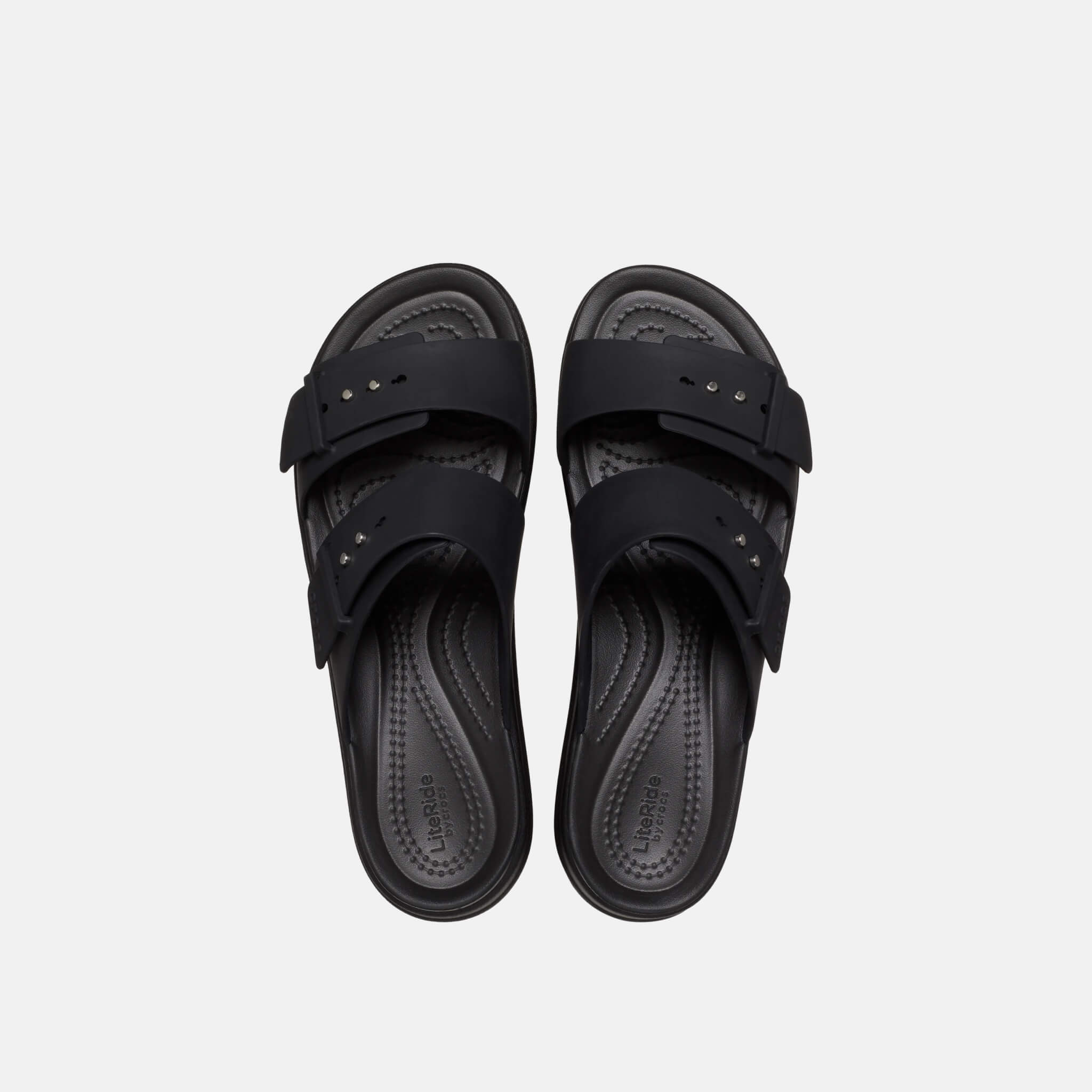 Crocs Brooklyn Buckle Low Wedge Black