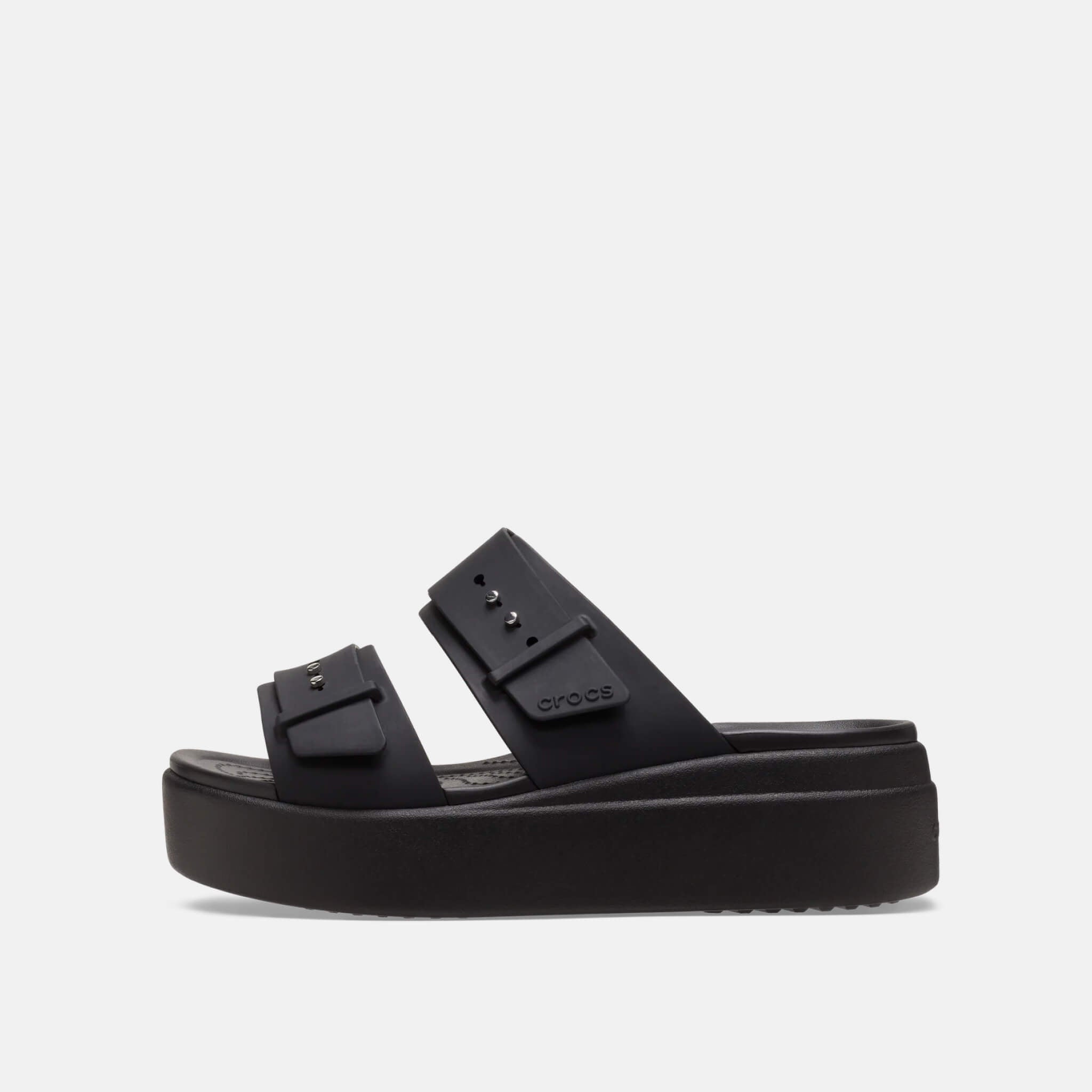 Crocs Brooklyn Buckle Low Wedge Black