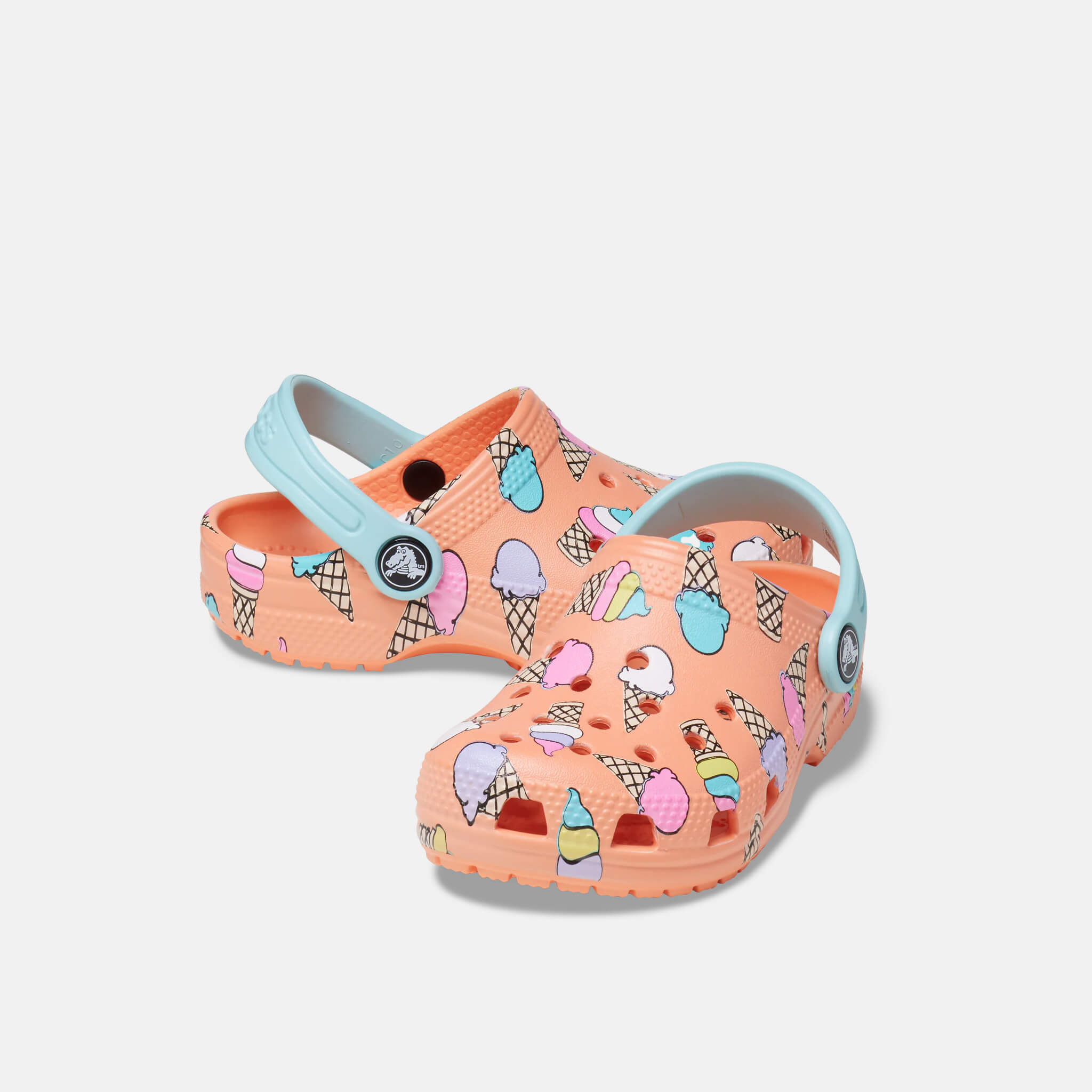 Crocs Kids Classic Pool Party Clog Papaya