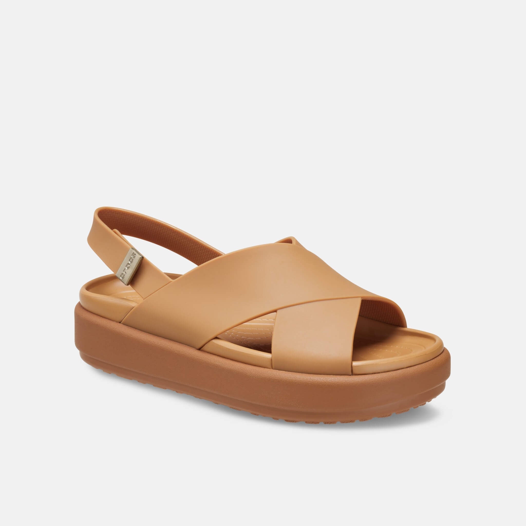 Crocs Brooklyn Luxe Cross Strap Tan/Tan