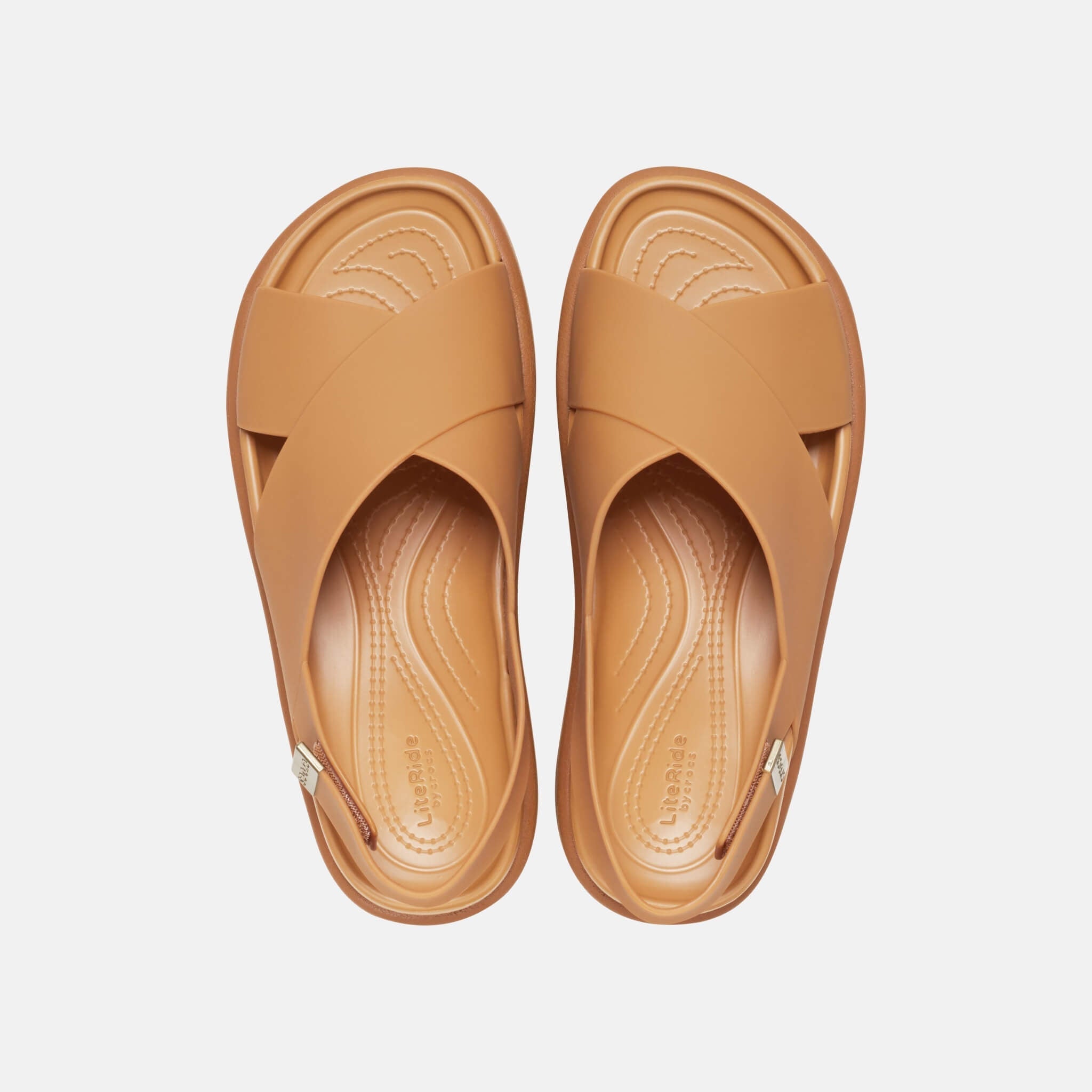 Crocs Brooklyn Luxe Cross Strap Tan/Tan