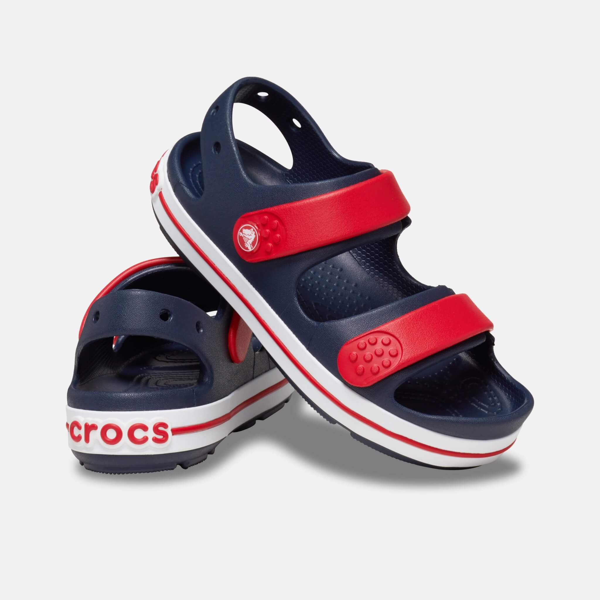 Crocs Kids Crocband Cruiser Sandal Navy/Varsity Red