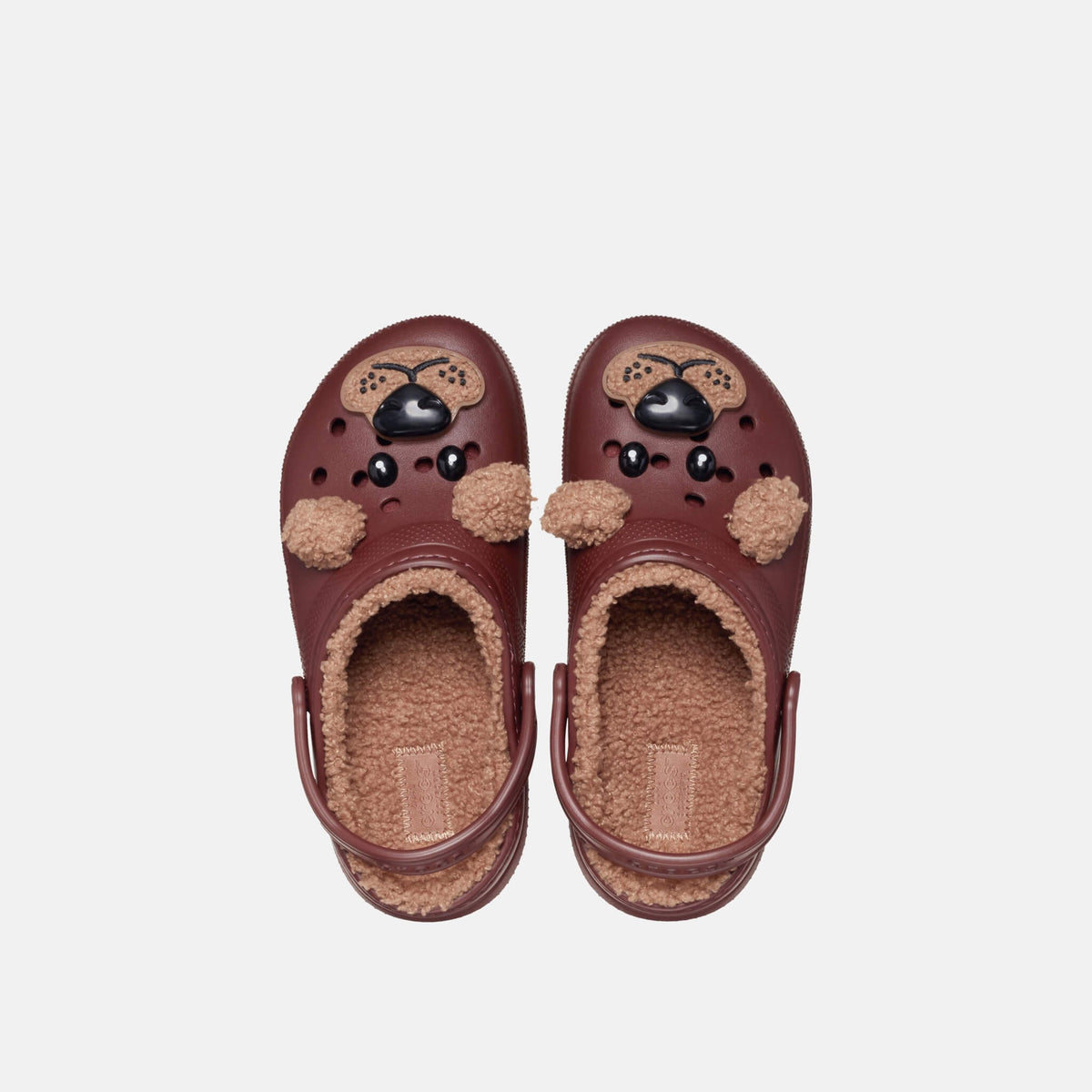 Crocs Kids Classic Lined I Am Brown Bear Clog Dark Clay