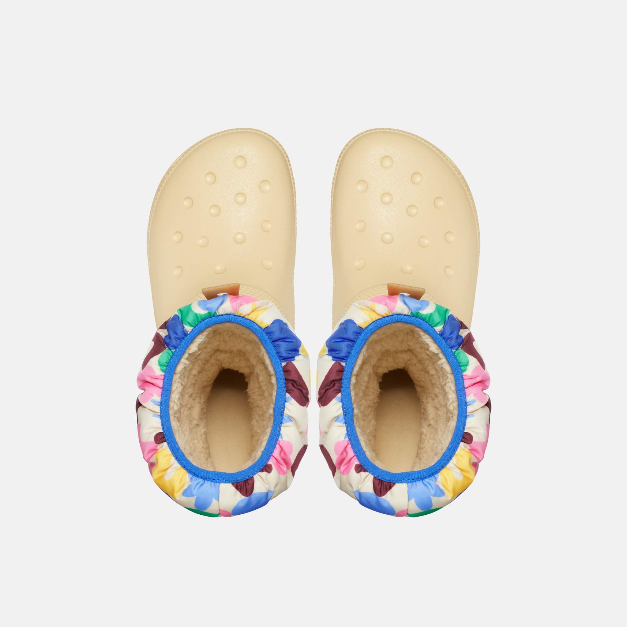 Crocs Kids Classic Neo Puff Geo Shapes Boot Shitake/Multi