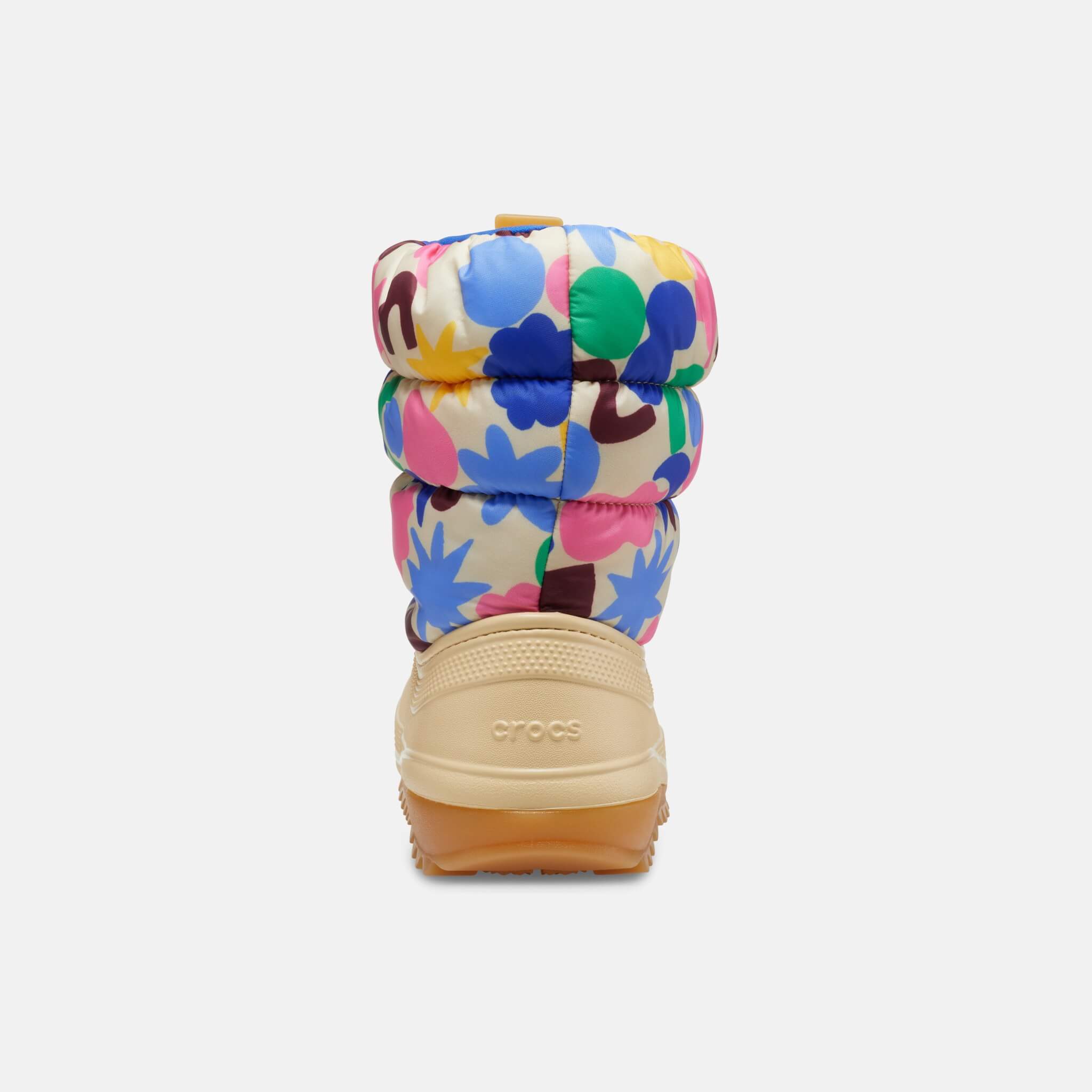 Crocs Kids Classic Neo Puff Geo Shapes Boot Shitake/Multi