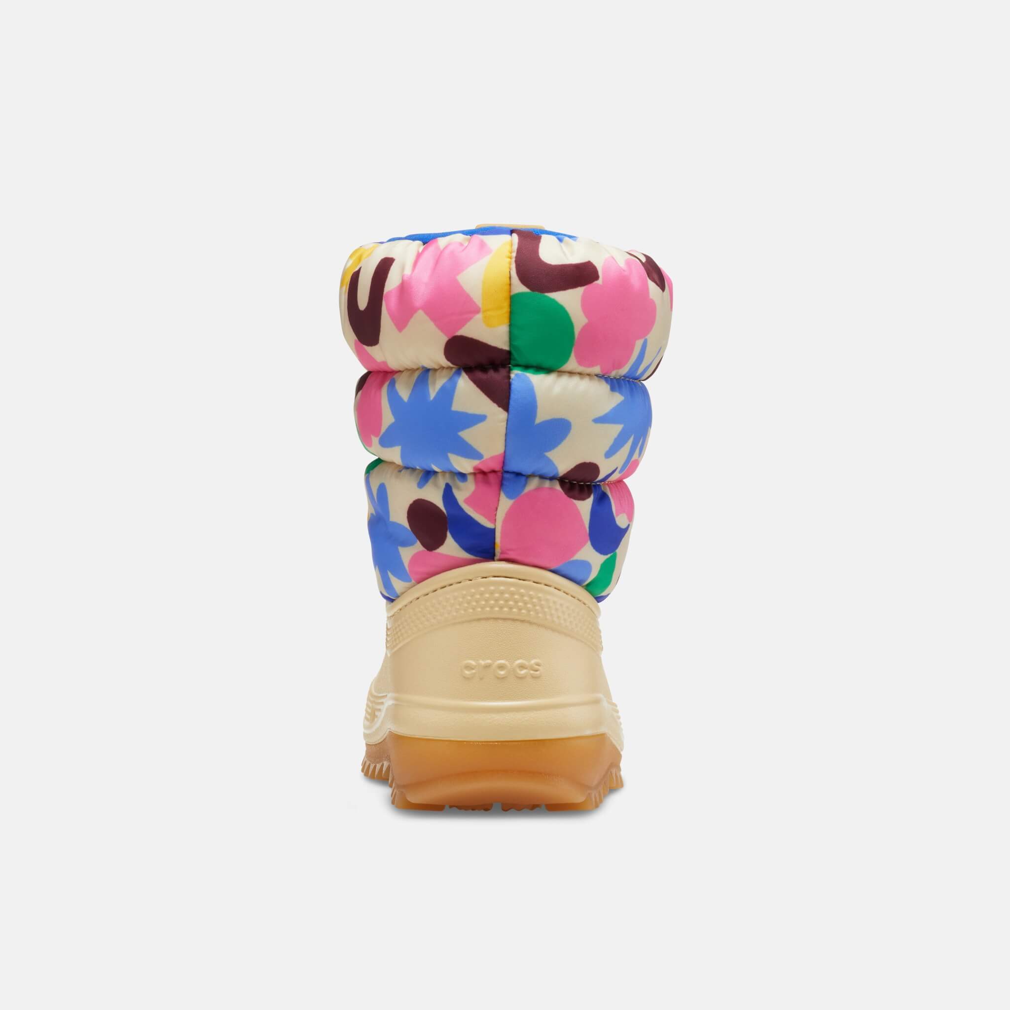 Crocs Kids Classic Neo Puff Geo Shapes Boot Shitake/Multi