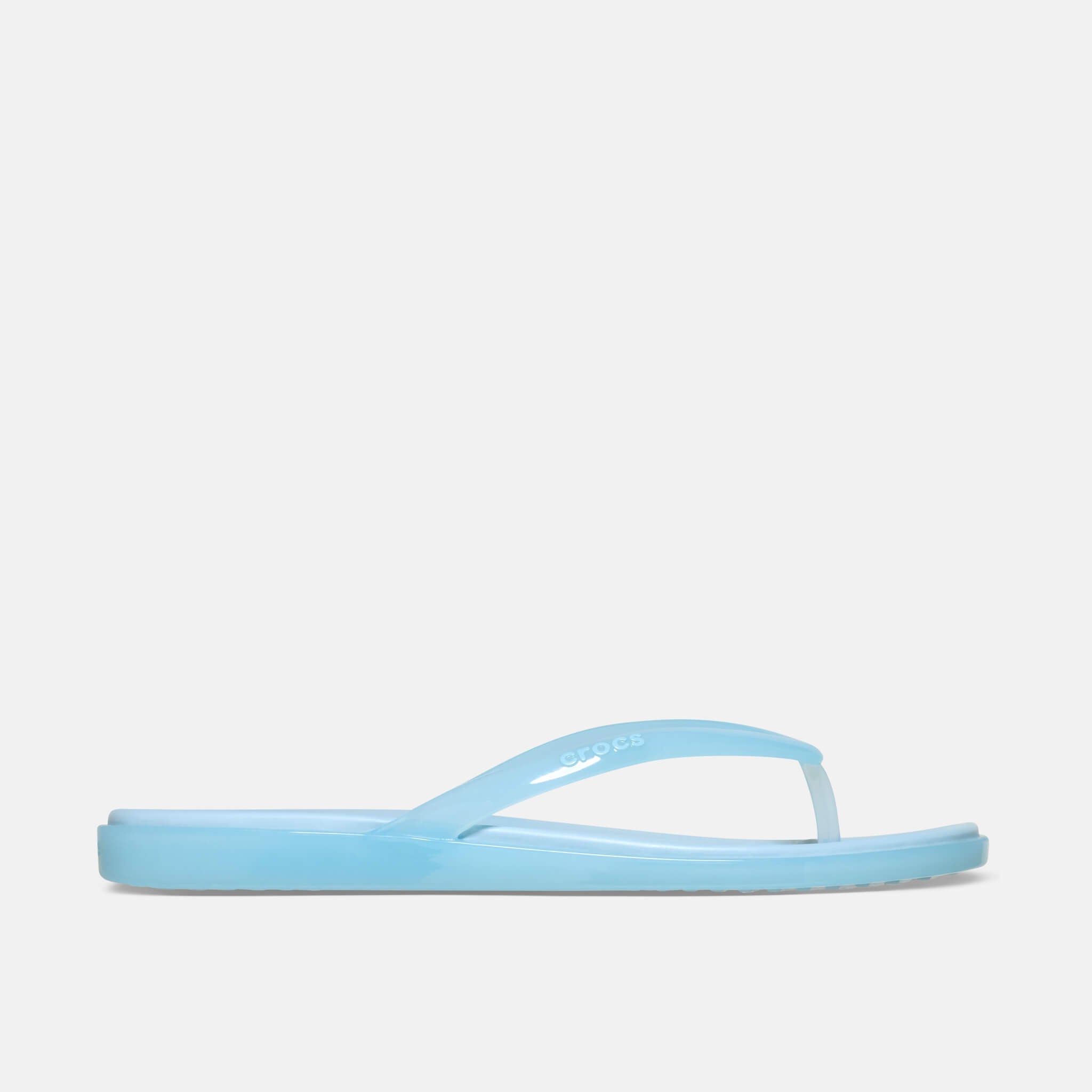 Crocs Miami Jelly Round Toe Flip Sky Blue Jelly