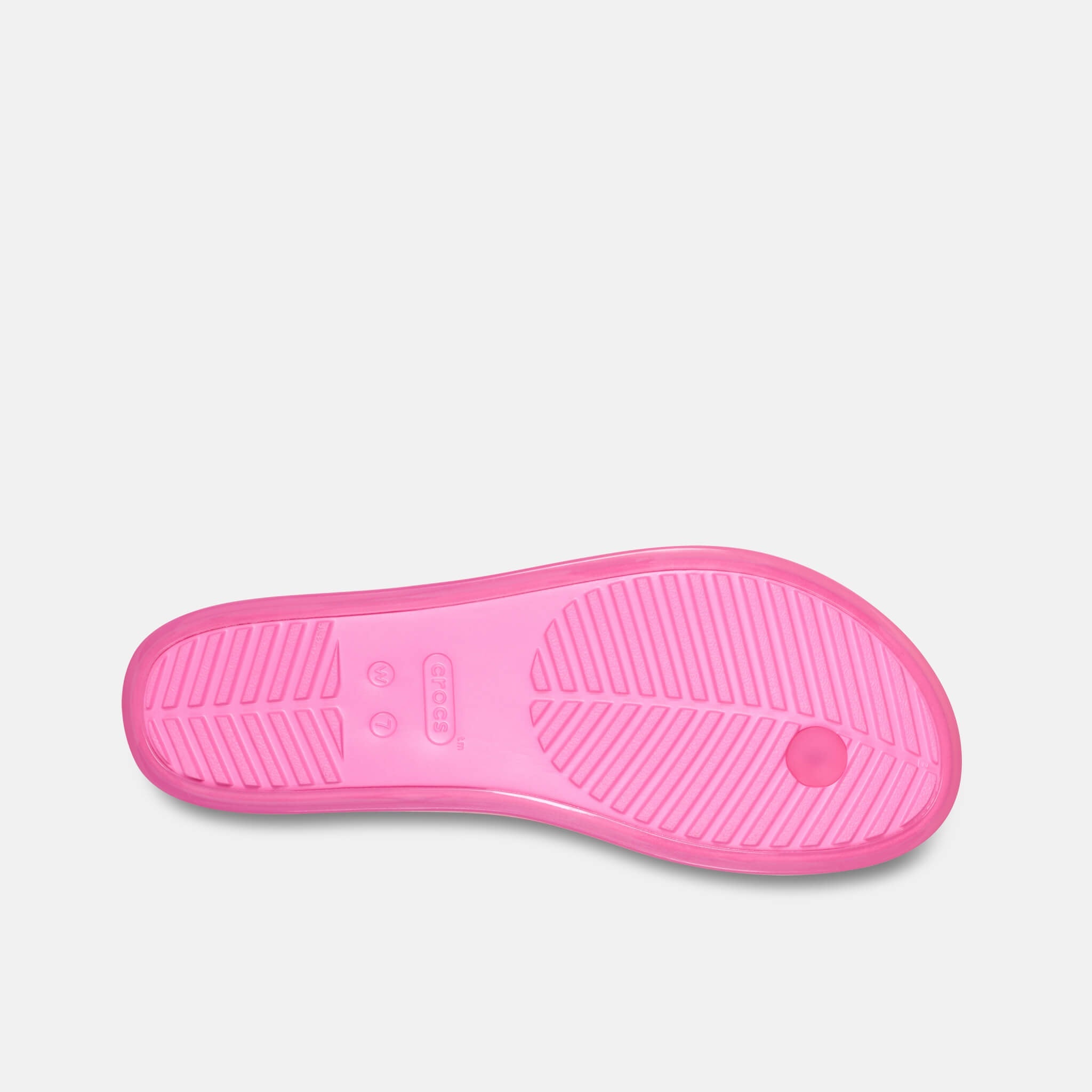 Crocs Miami Jelly Round Toe Flip Pink Lemonade Jelly