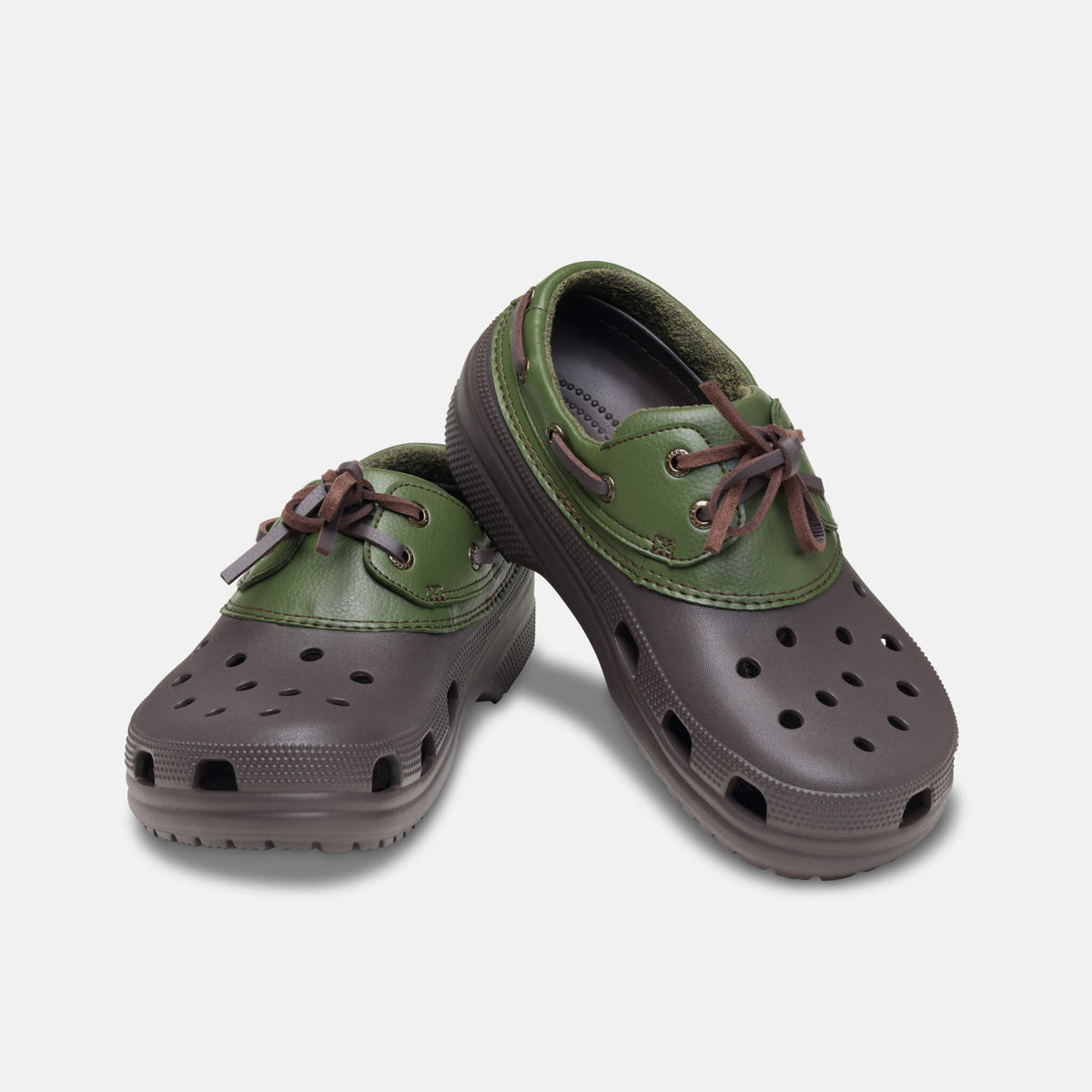 Crocs Classic Boat Shoe Espresso/Army Green