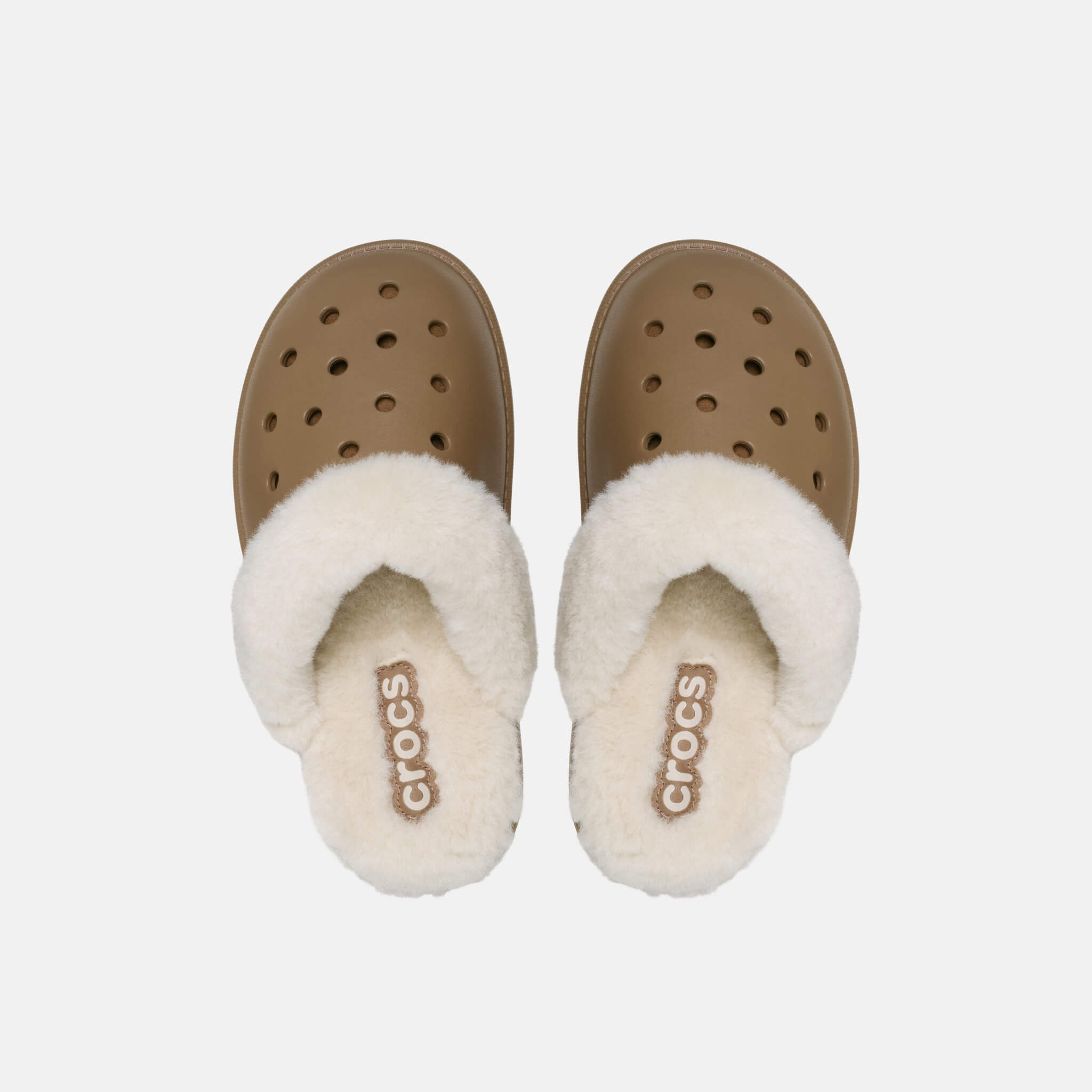 Crocs Classic Fuzz Scuff Sepia