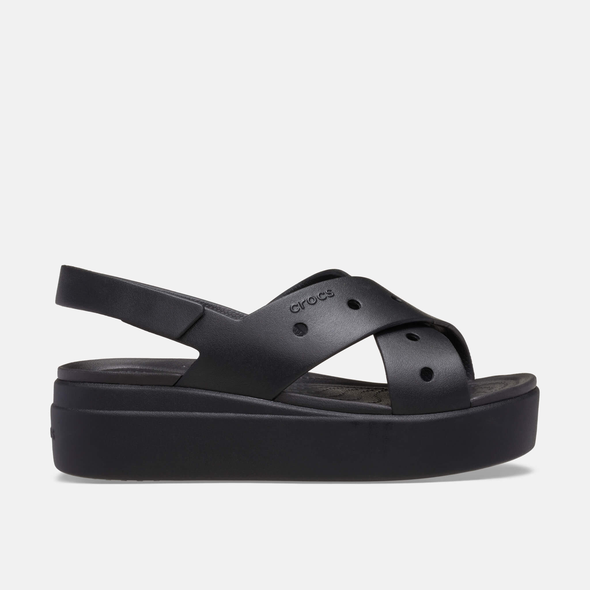Crocs Brooklyn 4U Cross Strap Sandal Black