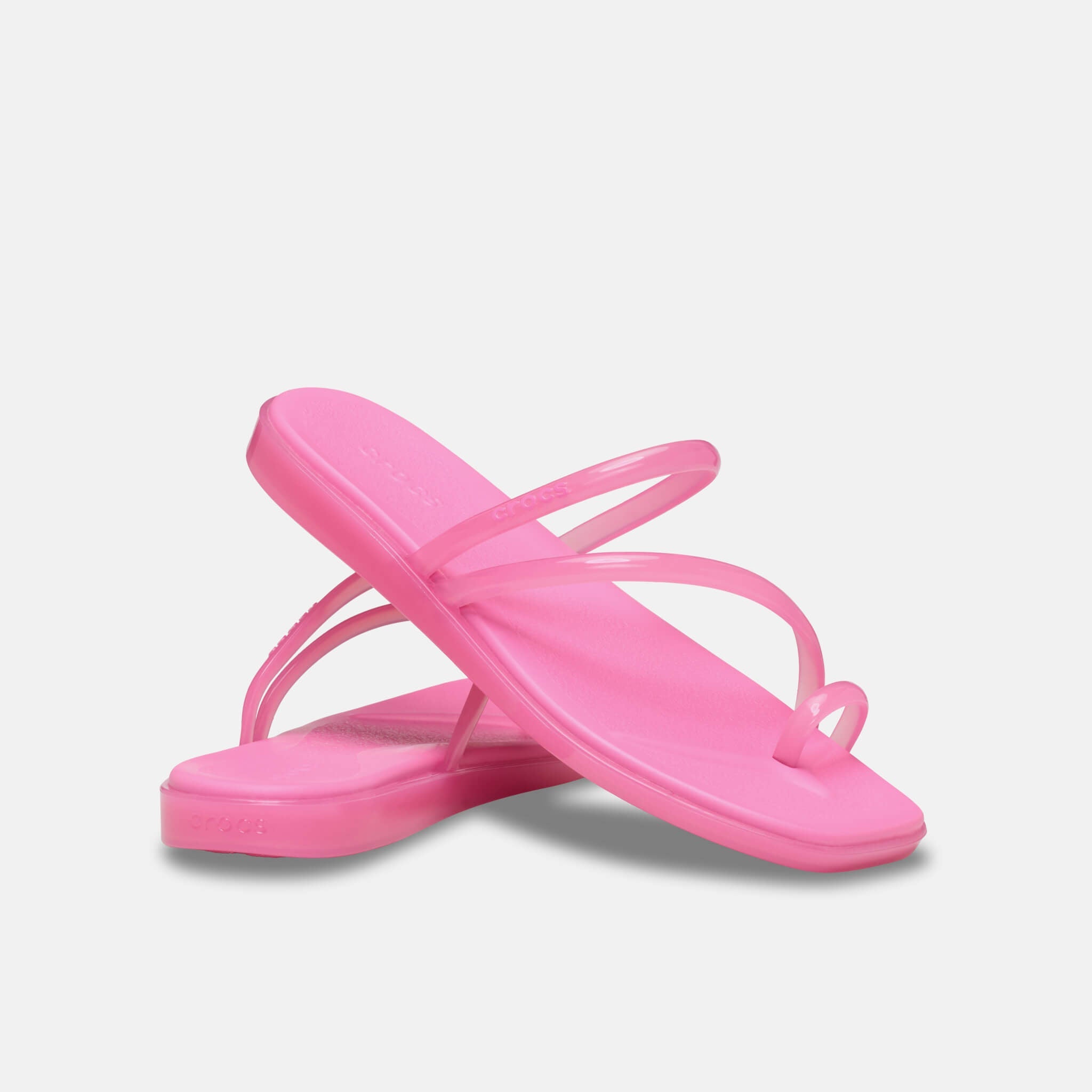 Crocs Miami Jelly Toe Loop Sandal Pink Lemonade Jelly