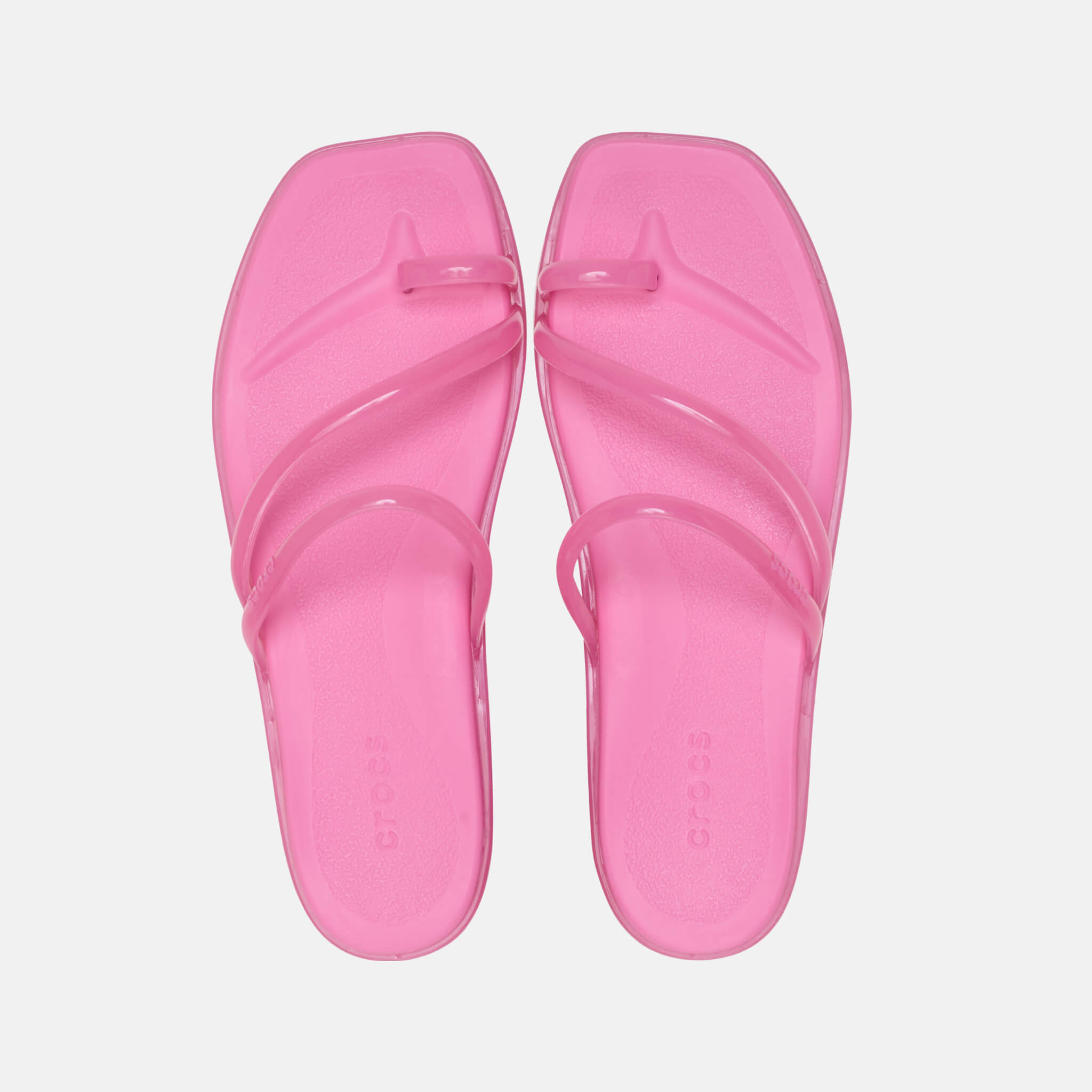 Crocs Miami Jelly Toe Loop Sandal Pink Lemonade Jelly