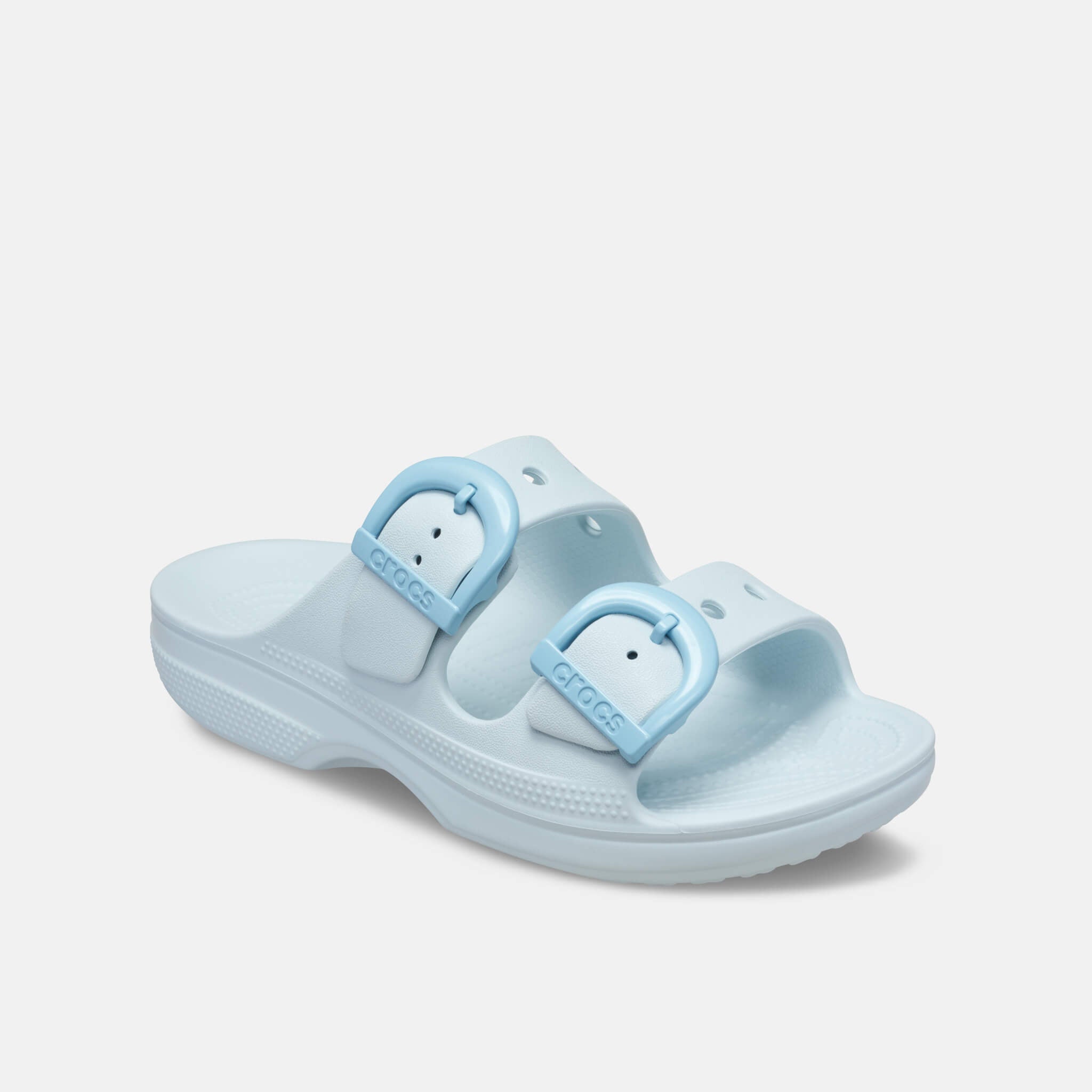 Crocs Saturday Enamel Buckle Sandal Vapor Ice