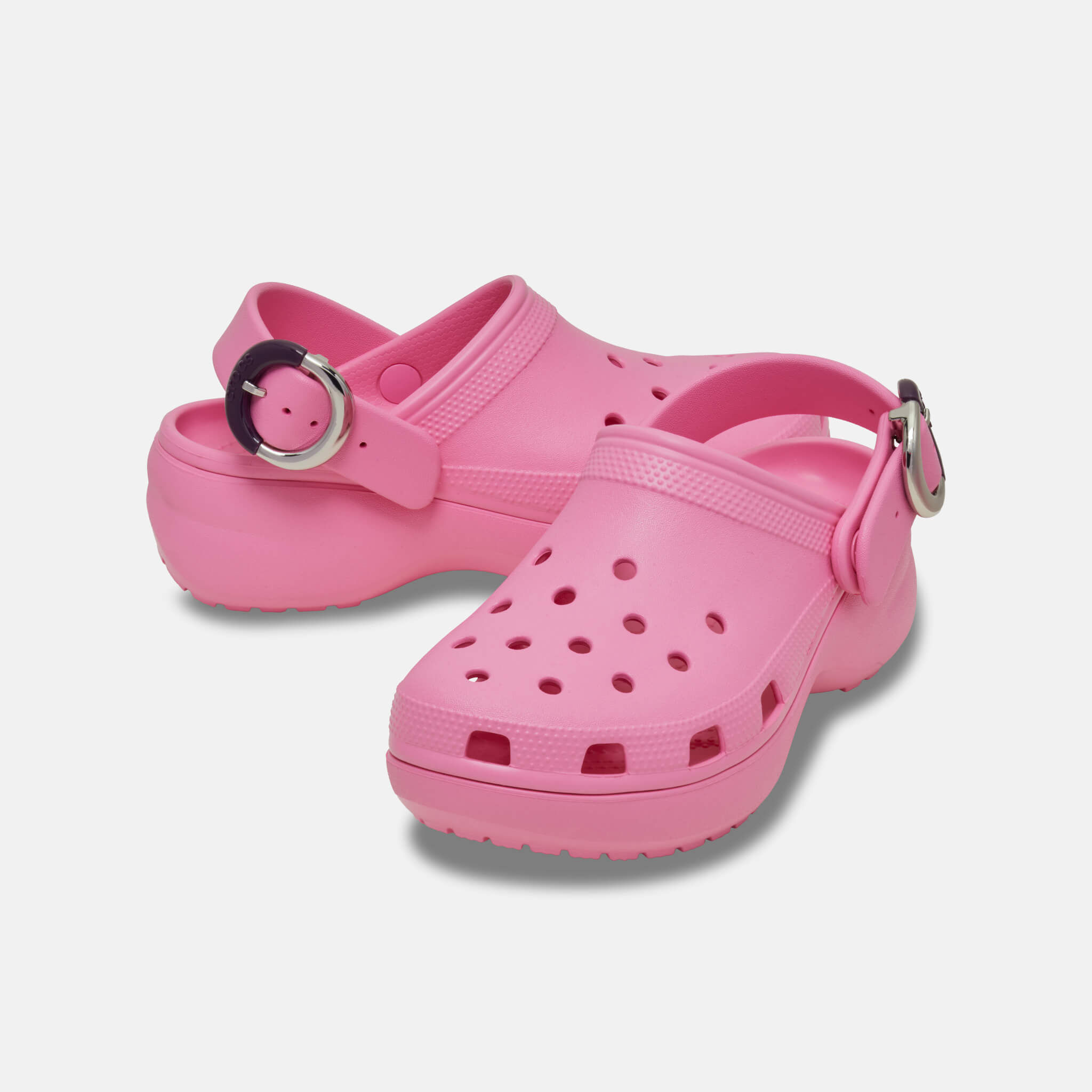 Crocs Classic Platform Buckle Clog Pink Lemonade