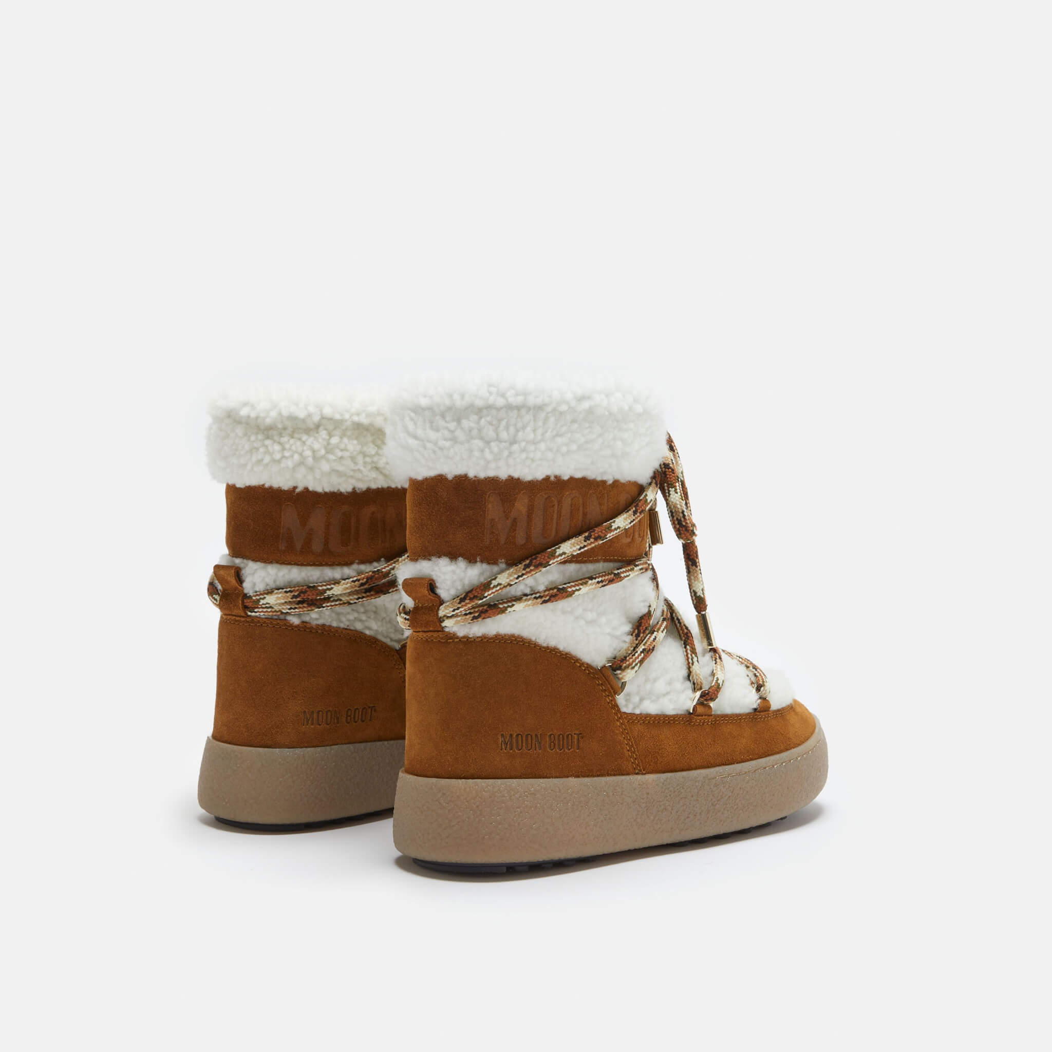Moon Boot Ltrack Tube Shearling Brown/White
