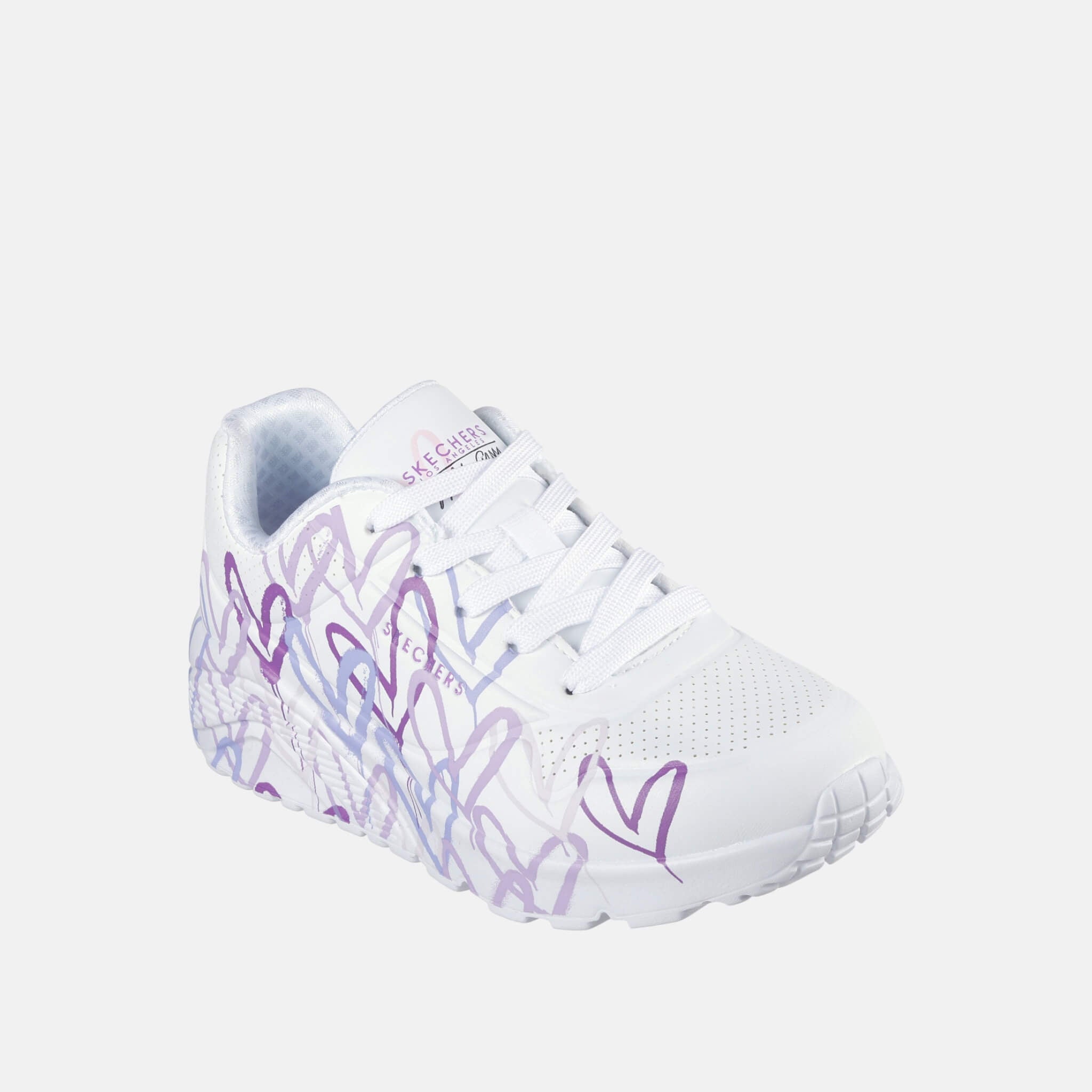 Skechers x JGoldcrown Uno Lite Spread the Love White