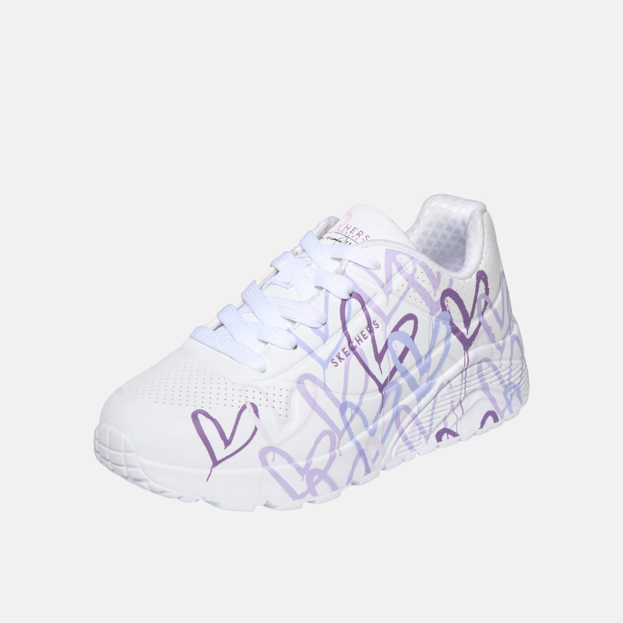 Skechers x JGoldcrown Uno Lite Spread the Love White