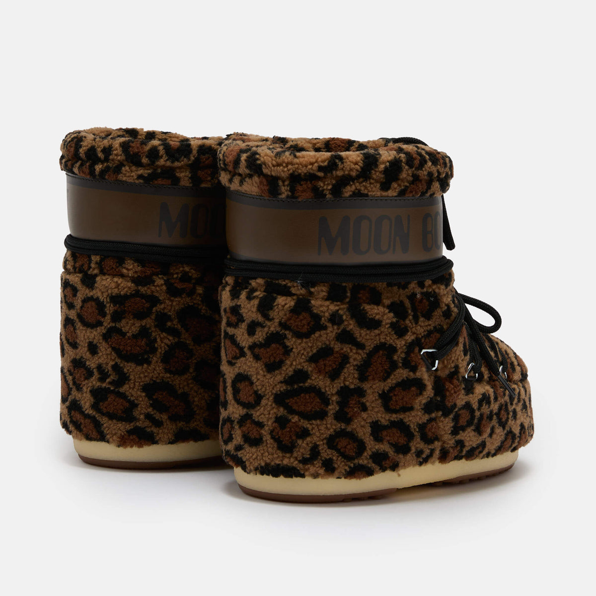 Moon Boot Icon Low Fleece Leopard Brown