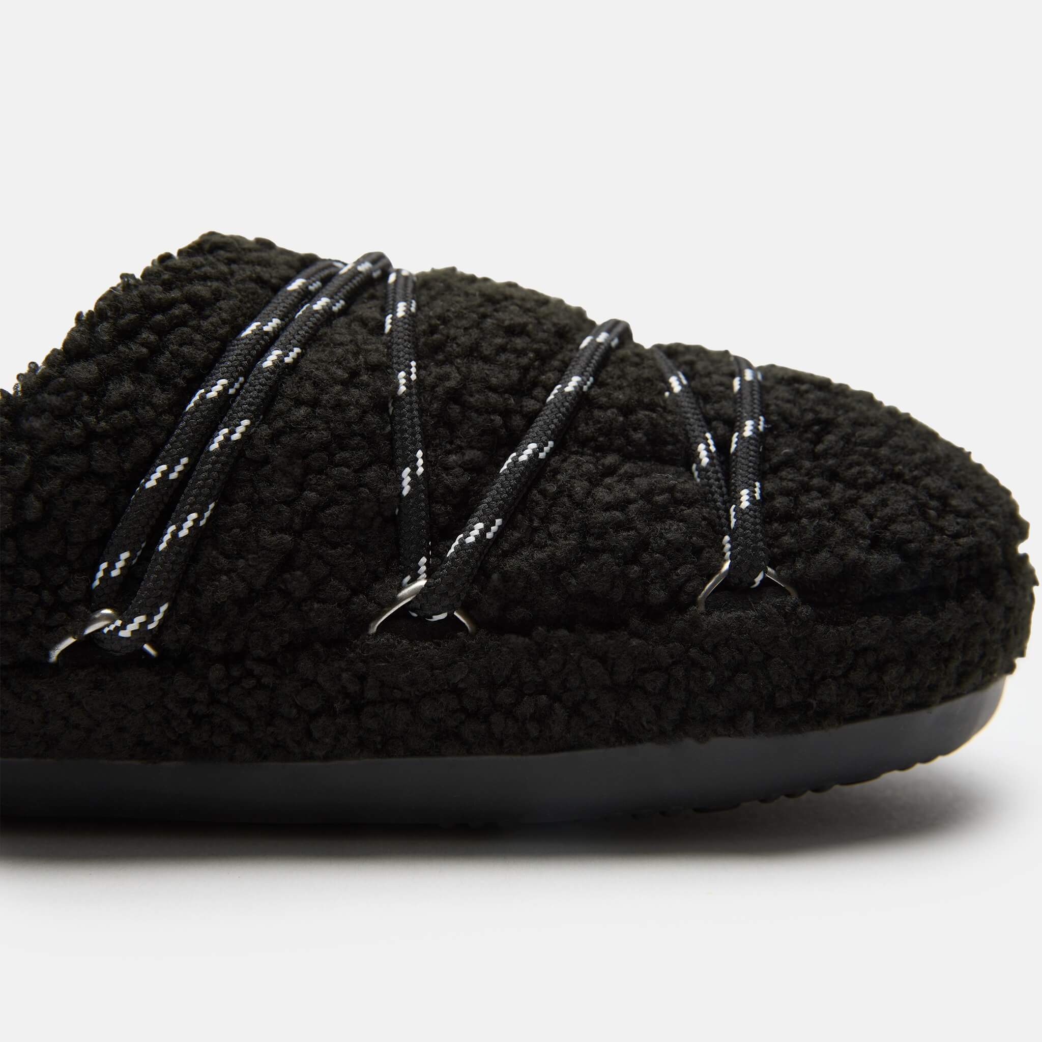 Moon Boot Teddy Slipper Black