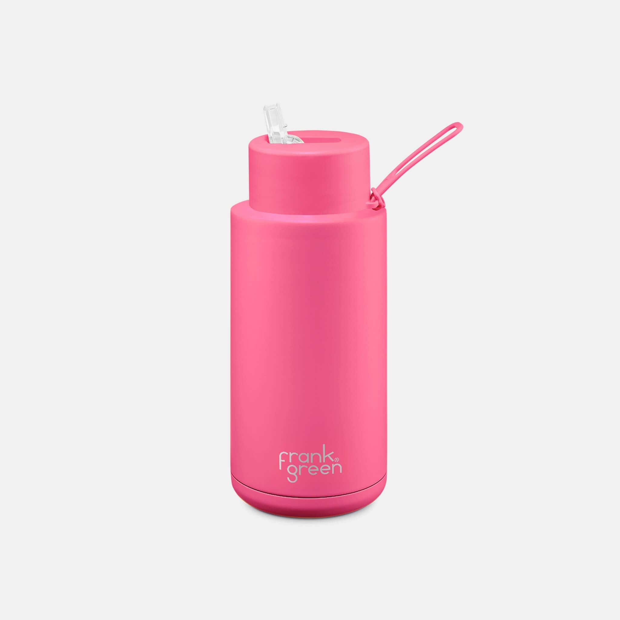 Frank Green Ceramic Reusable Bottle Neon Pink