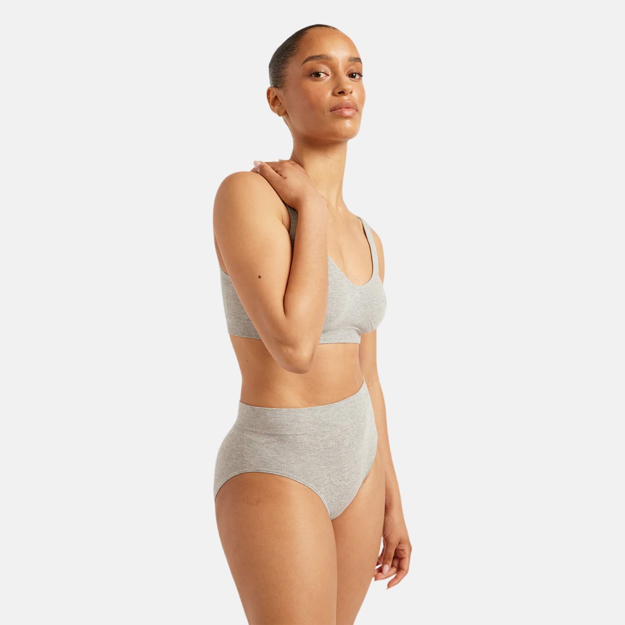 Boody Full Briefs Light Grey Marl