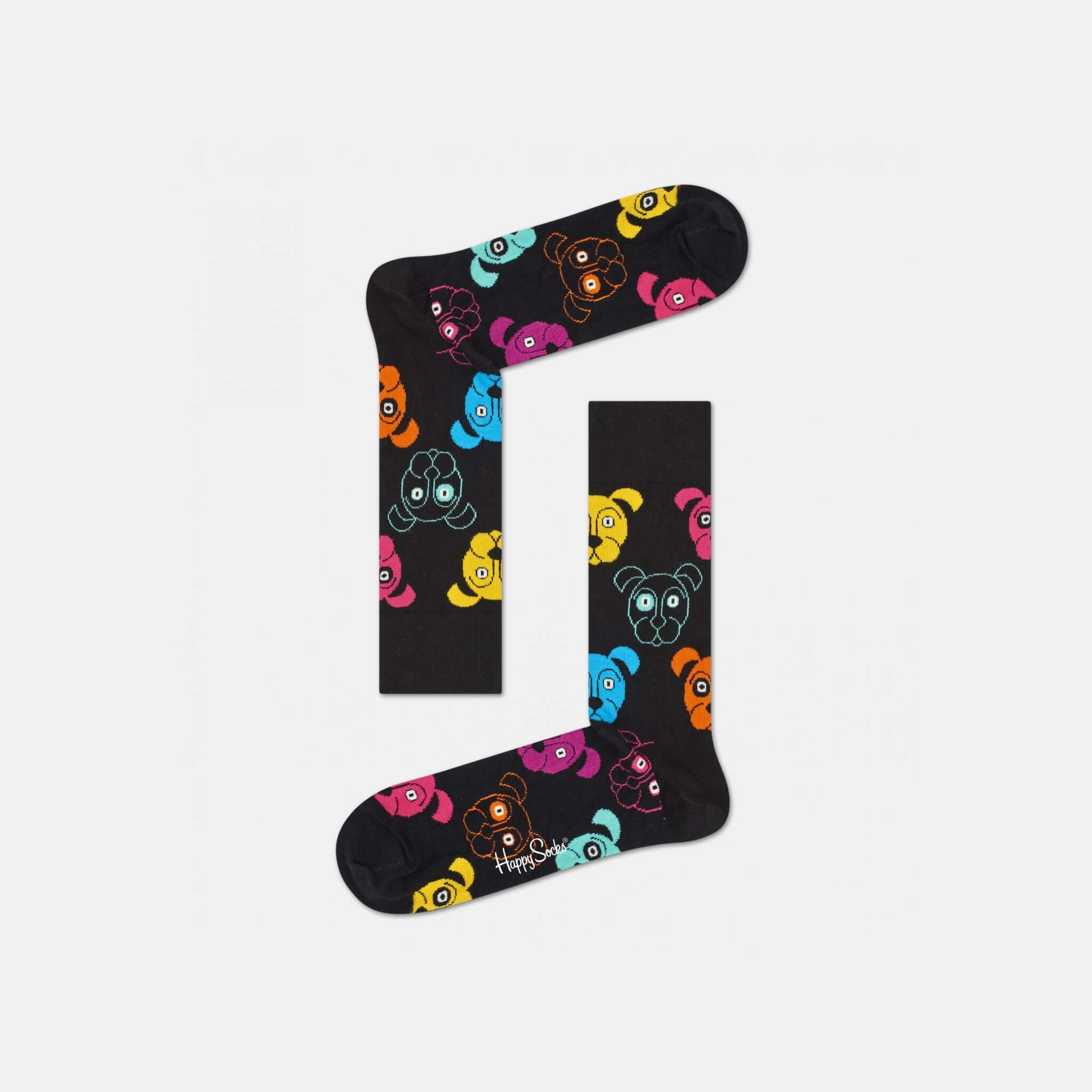 Happy Socks Dog Black Sock