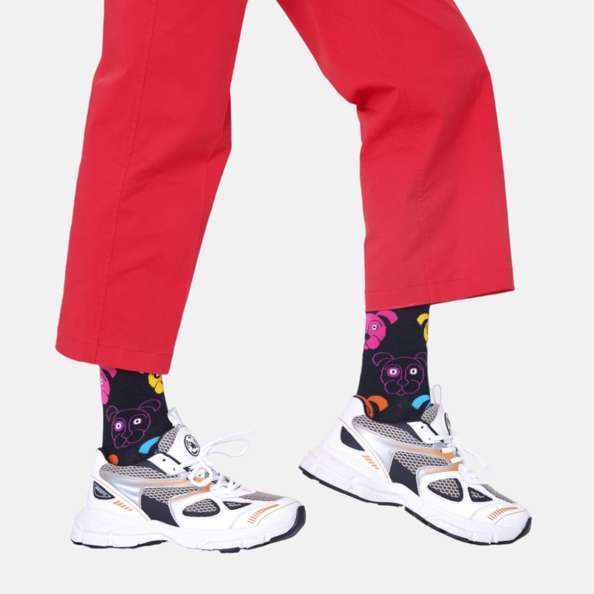 Happy Socks Dog Black Sock
