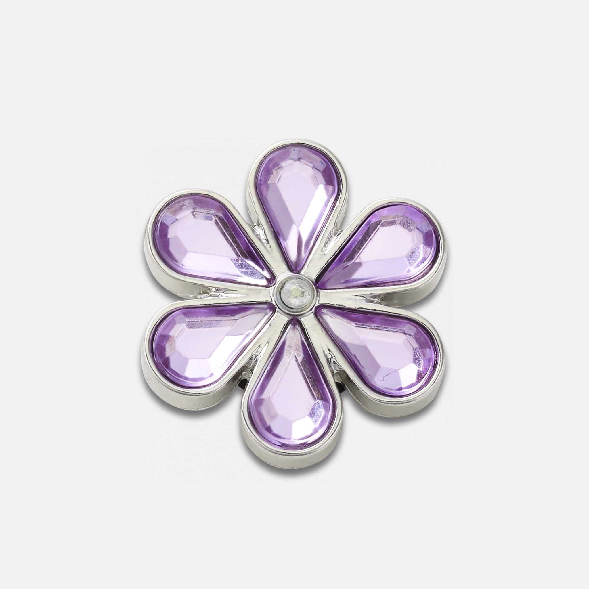 Jibbitz Charms Purple Blinged Out Daisy
