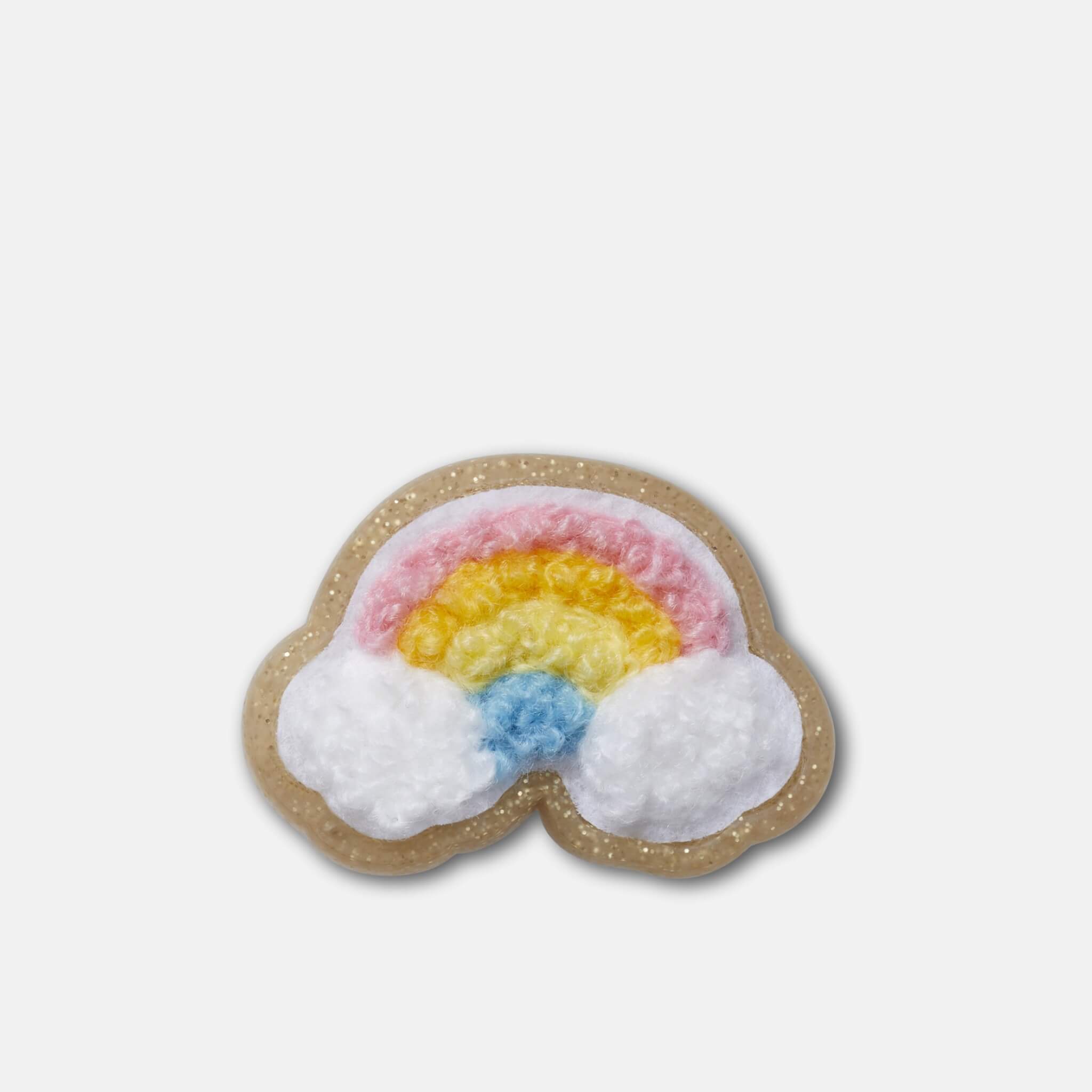 Jibbitz Charms Glitter Rainbow Patch