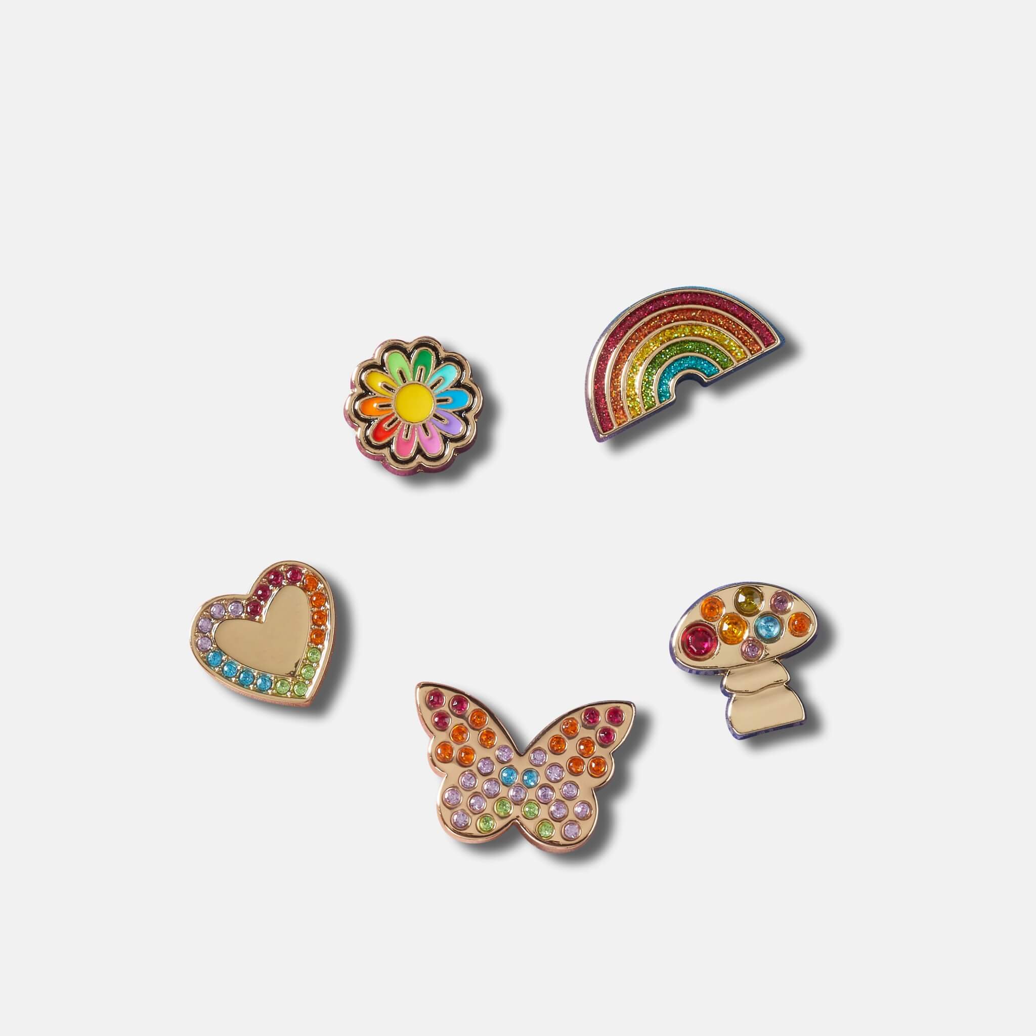 Jibbitz Charms Rainbow Elevated Festival 5-Pack